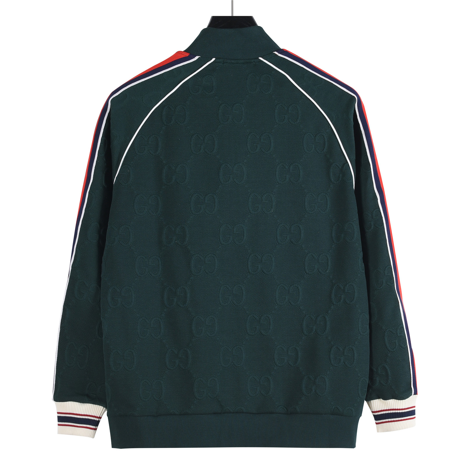 Gucci/古驰 25Fw 全幅双G提花红绿条织带套装外套 Gucci/古驰 25Fw 全幅双G提花红绿条织带套装外套