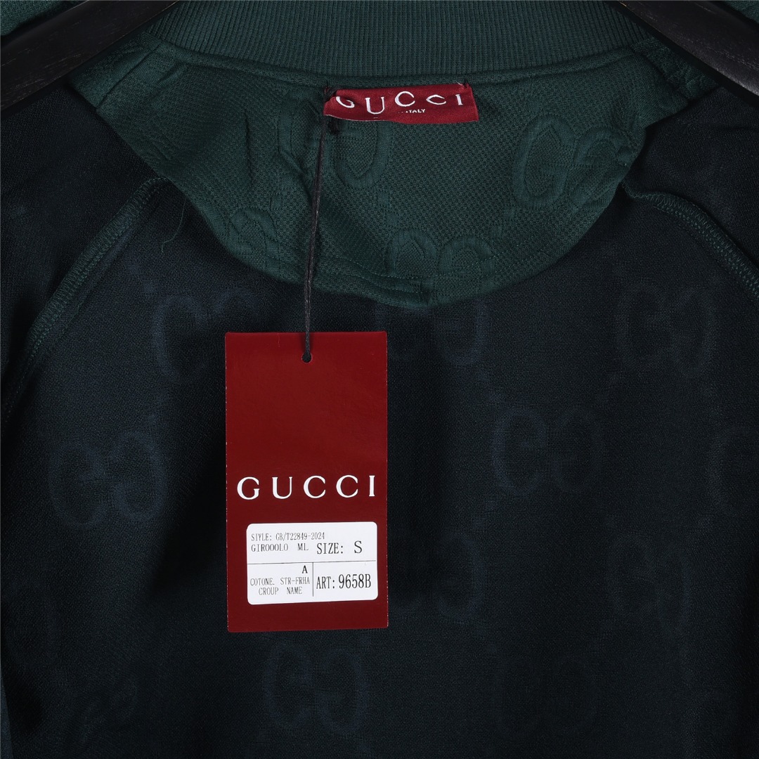 Gucci/古驰 25Fw 全幅双G提花红绿条织带套装外套 Gucci/古驰 25Fw 全幅双G提花红绿条织带套装外套
