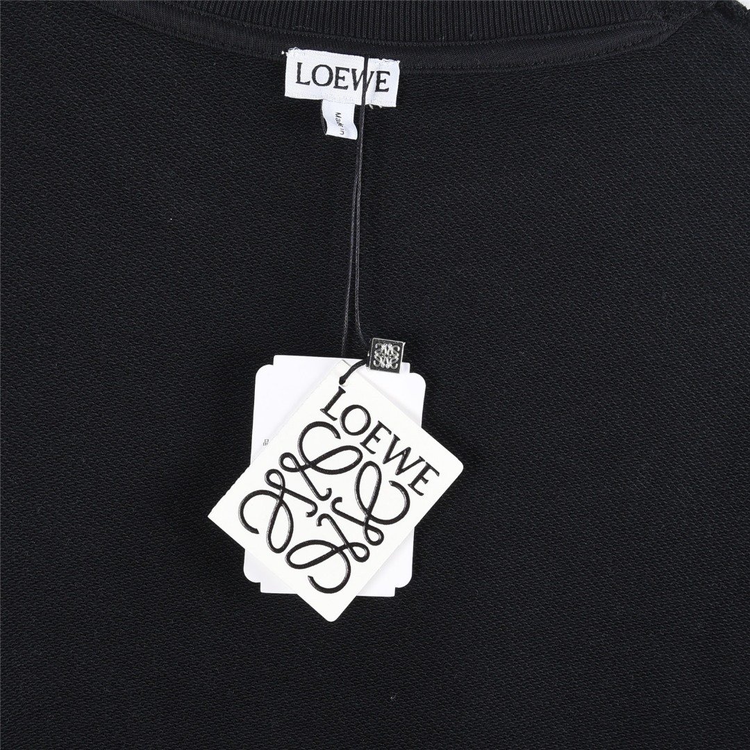 Loewe/罗意威 25fw 撞色字母针织图腾logo贴布刺绣卫衣