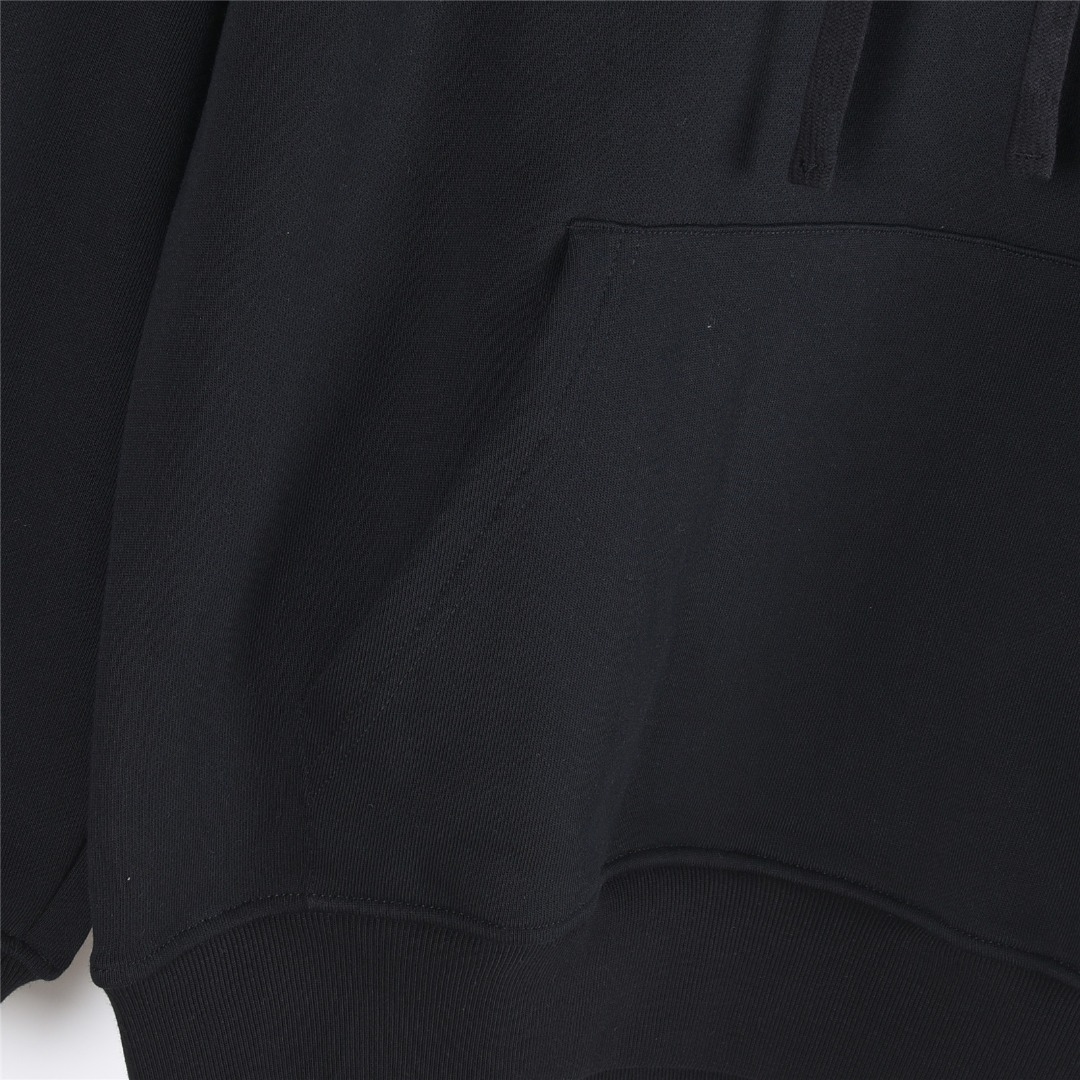 Chrome Hearts/克罗心 经典梵文字Logo绣花连帽卫衣白色 黑色