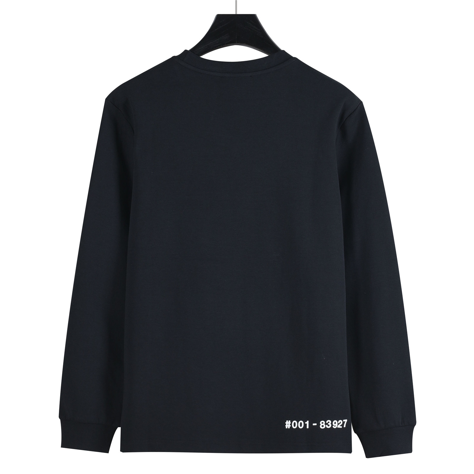 Moncler/蒙口 25Fw 简约胸口及下摆字母压胶长袖T恤 黑色 白色