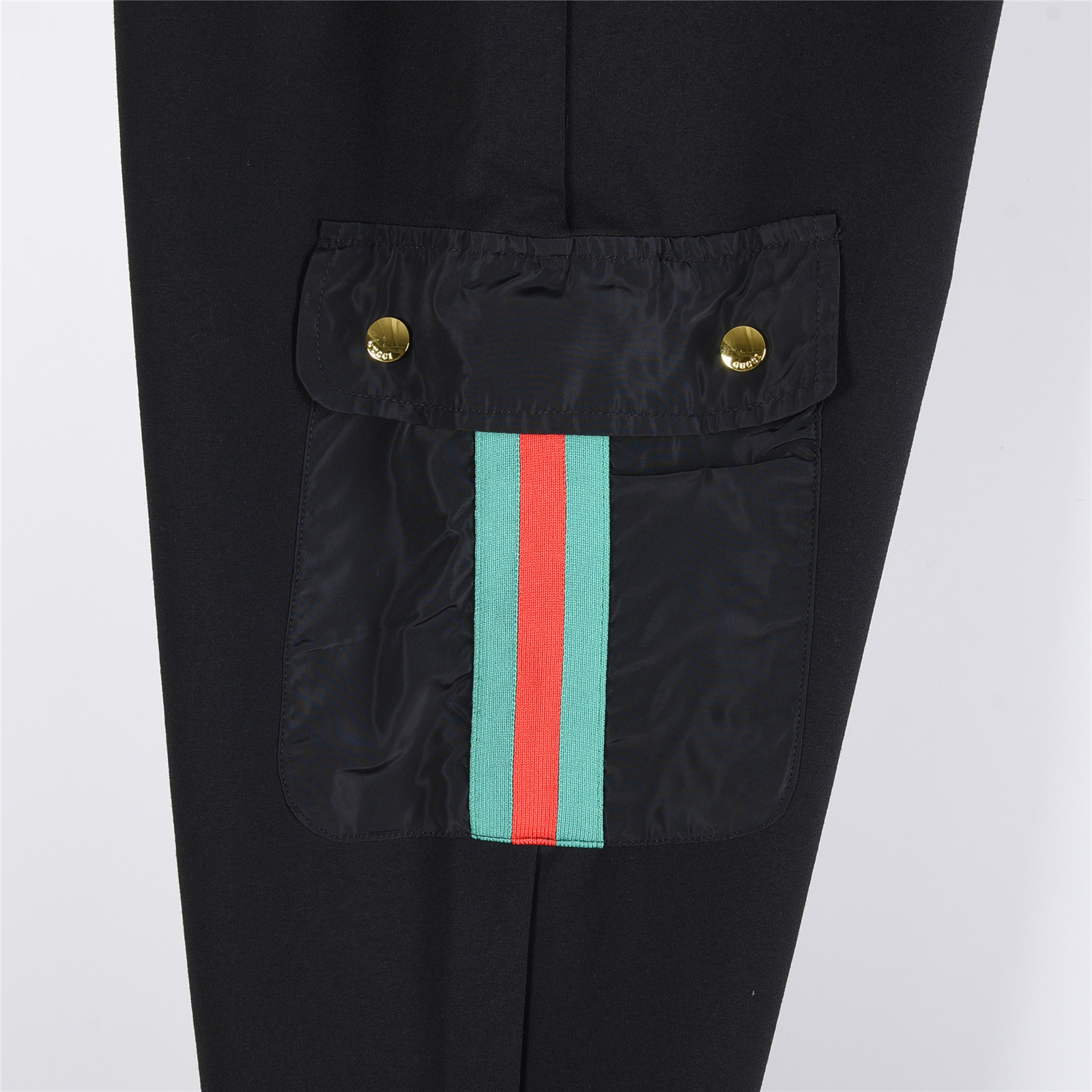 Gucci/古驰 25Fw 侧口袋织带拼接工装套装长裤
