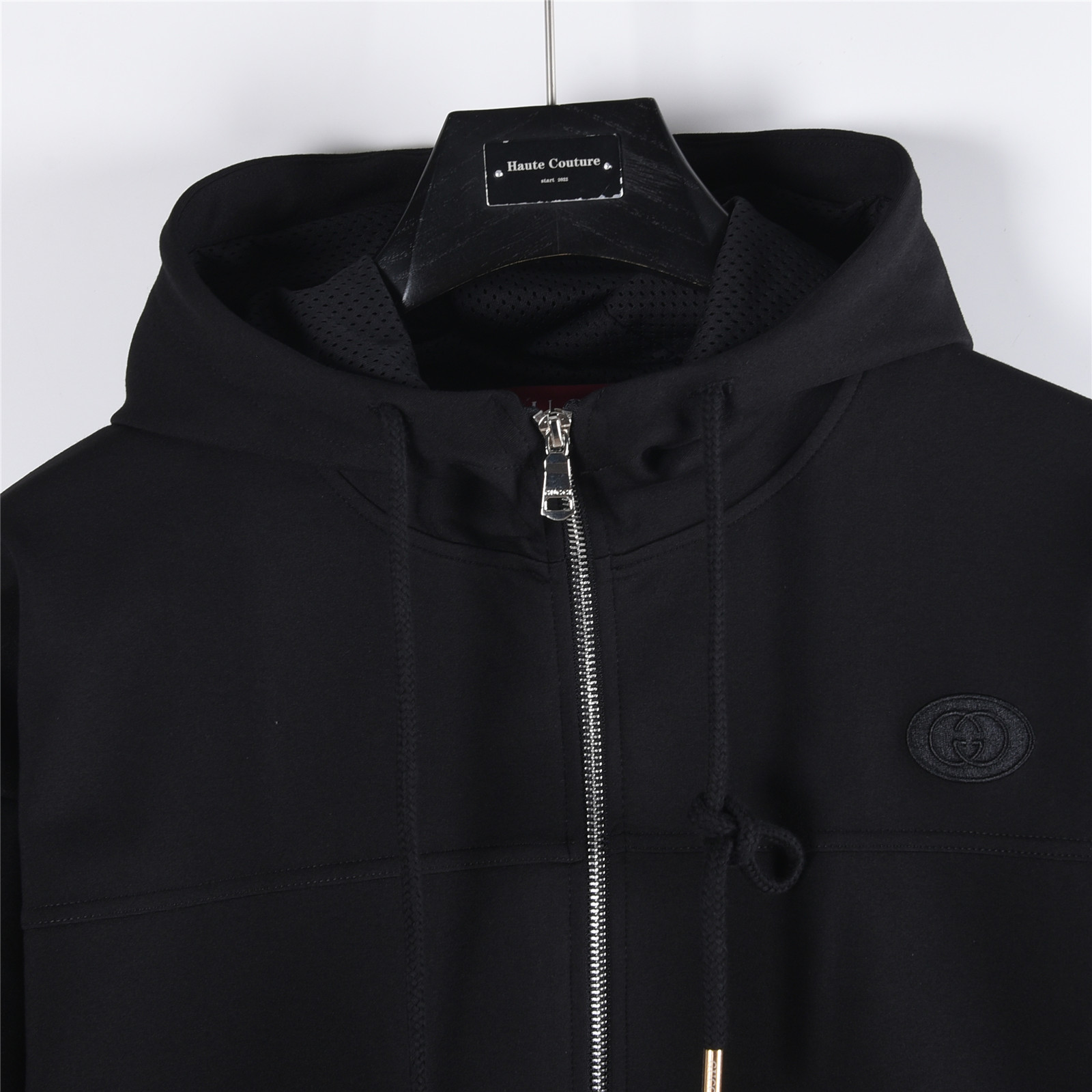 Gucci/古驰 25Fw 口袋竖条织带拉链工装连帽套装外套