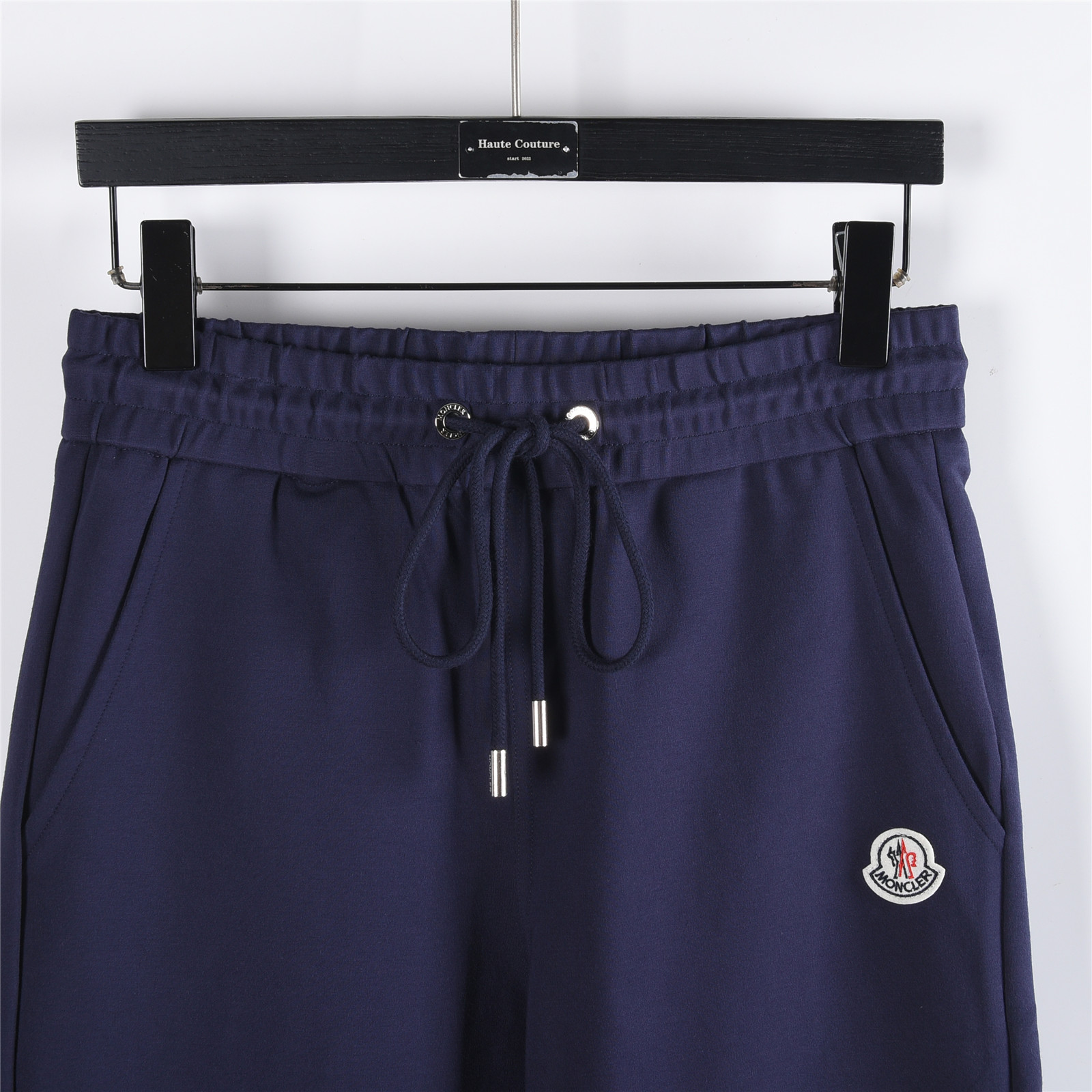 Moncler/蒙口 25Fw 红蓝织带拼接徽章logo套装长裤 宝蓝色