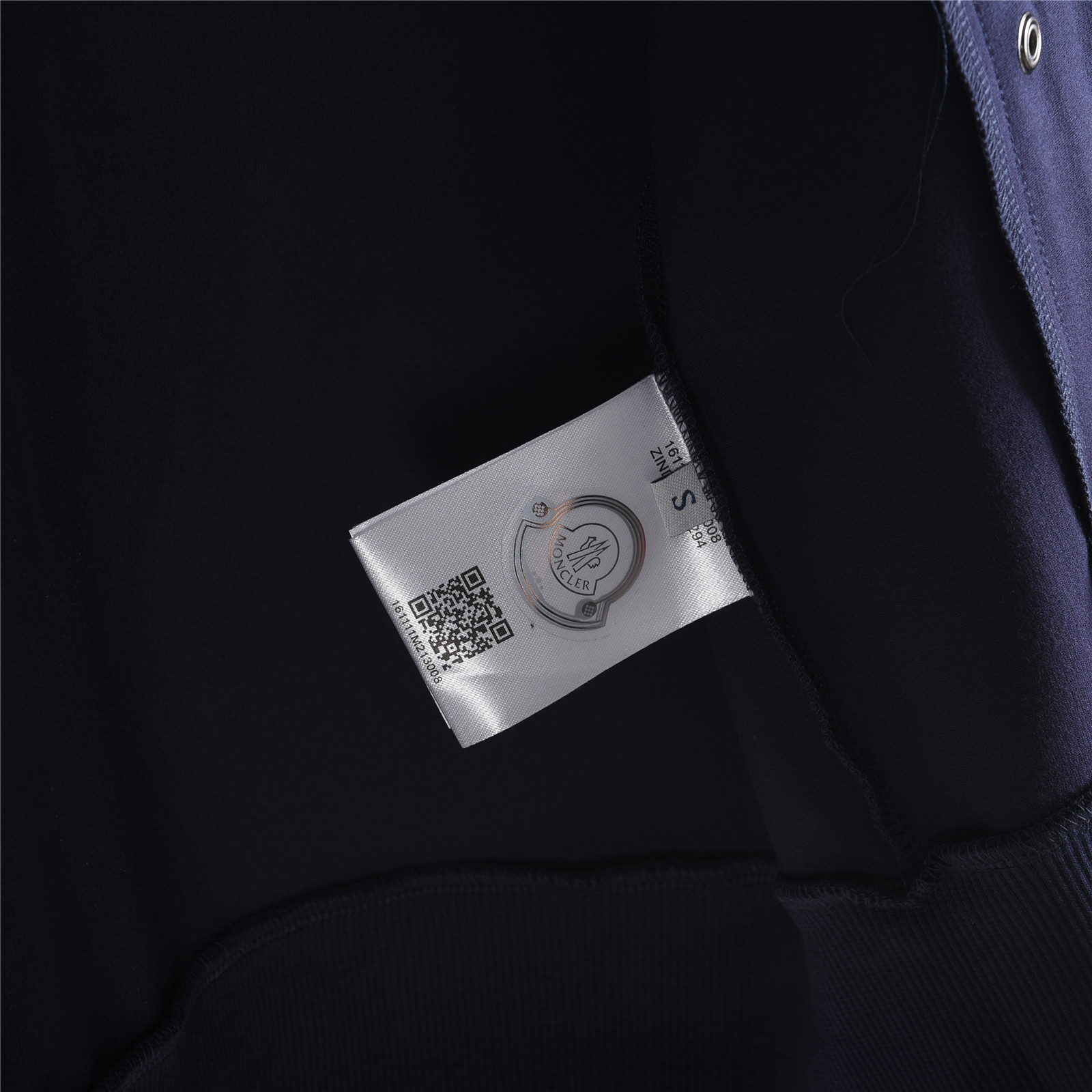 Moncler/蒙口 25Fw 红蓝织带拼接徽章logo套装拉链外套 宝蓝色