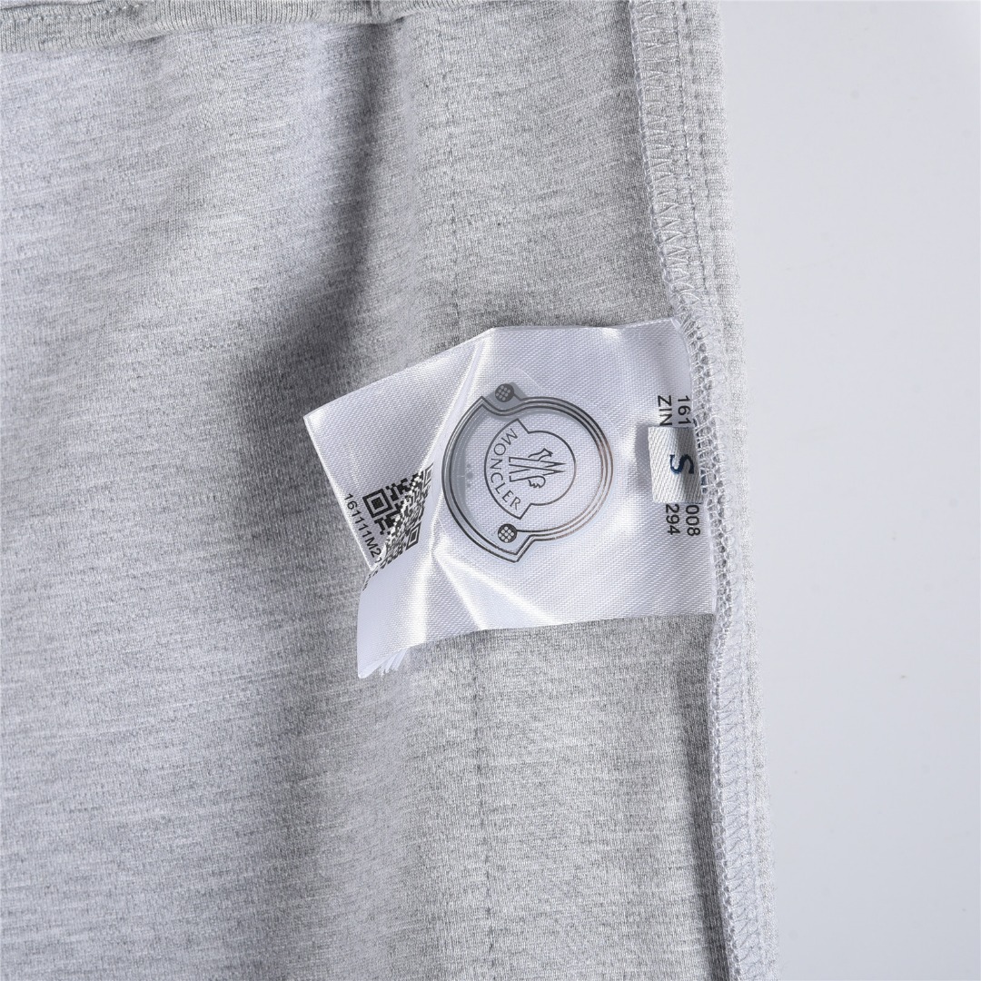Moncler/蒙口 25Fw 简约徽标logo侧边织带拼接套装长裤 黑色 灰色
