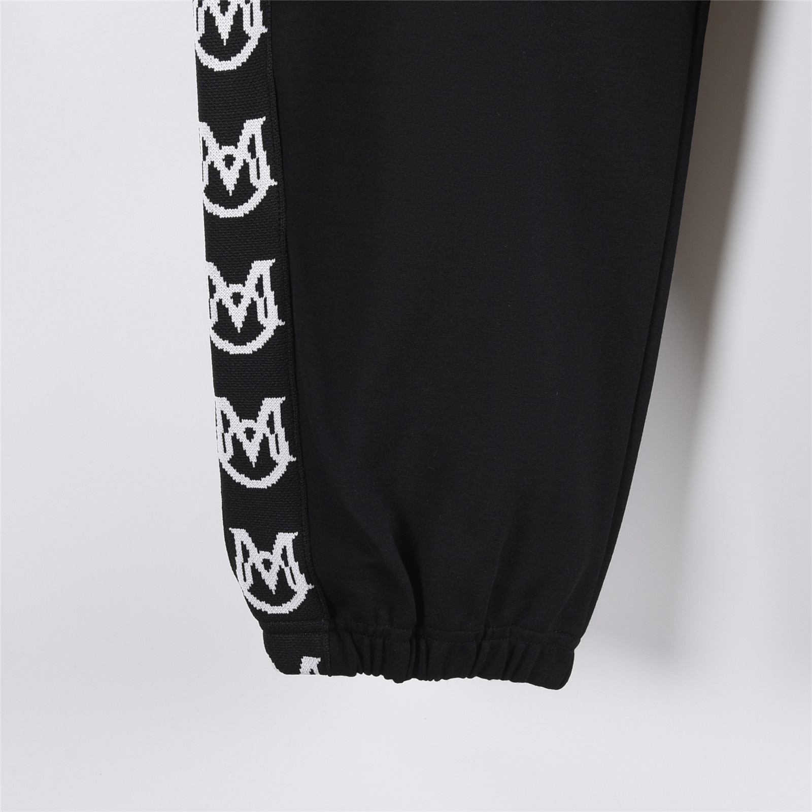 Moncler/蒙口 25Fw 拼色刺绣微标logo织带套装长裤 黑色