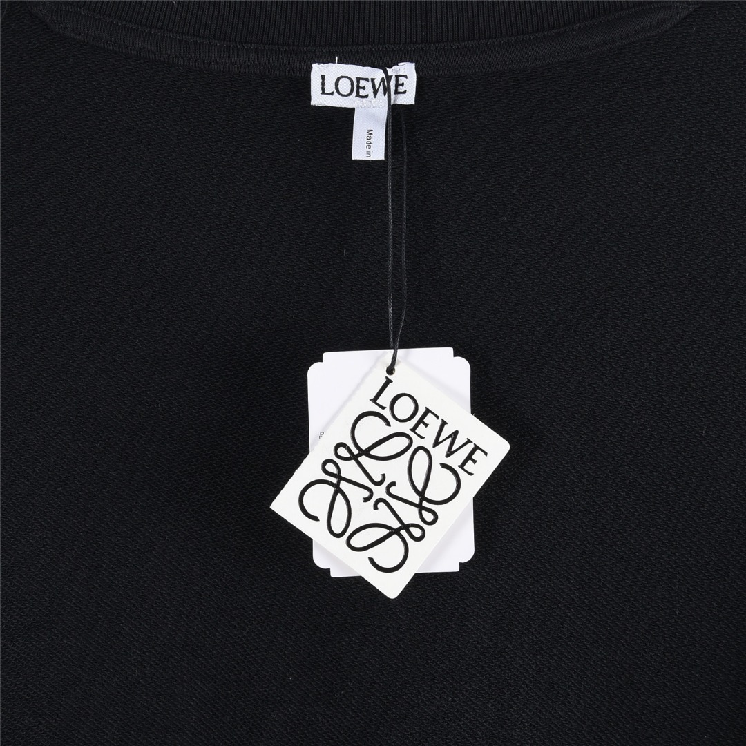 Loewe/罗意威& on 联名字母logo标识刺绣卫衣 黑色 灰色