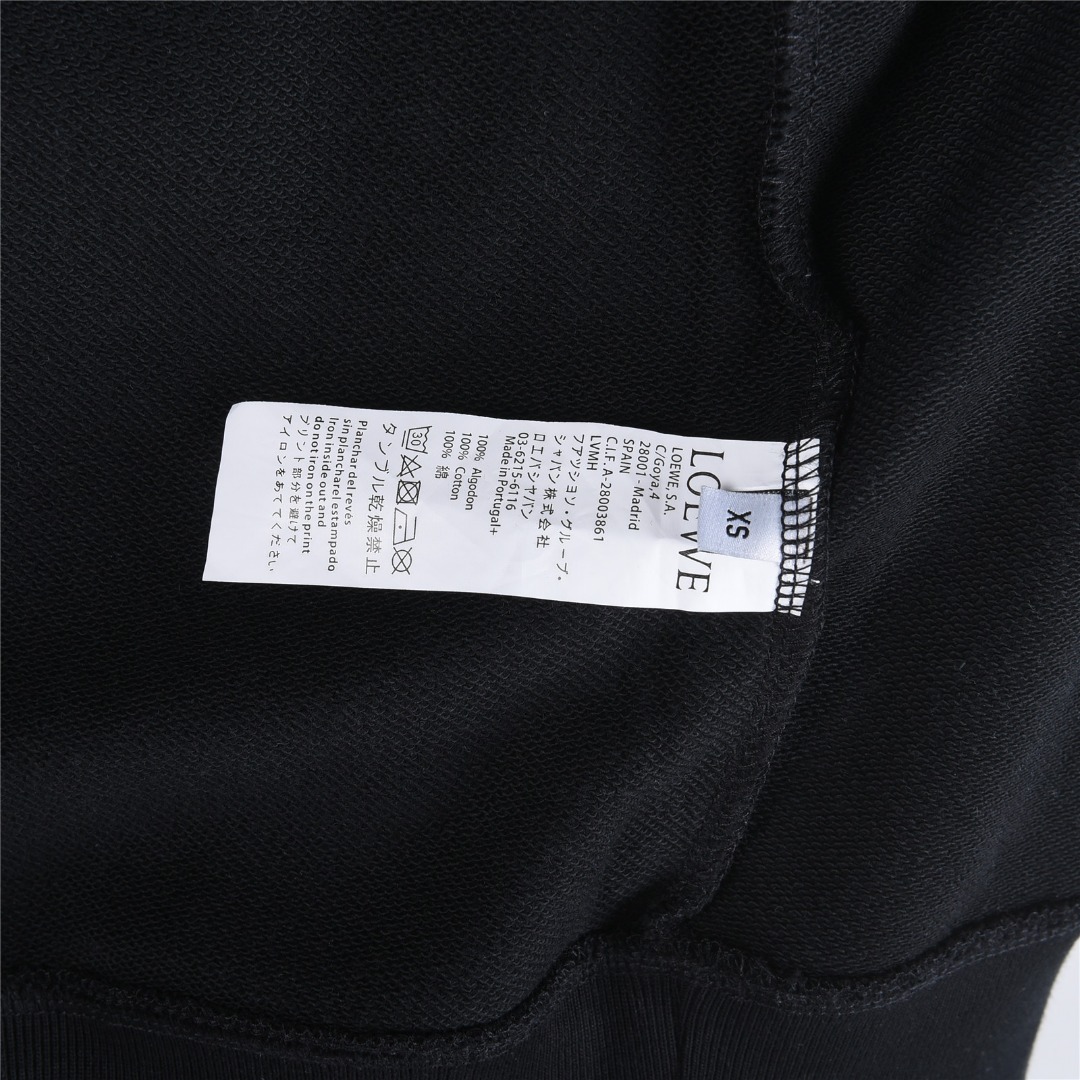 Loewe/罗意威& on 联名字母logo标识刺绣卫衣 黑色 灰色