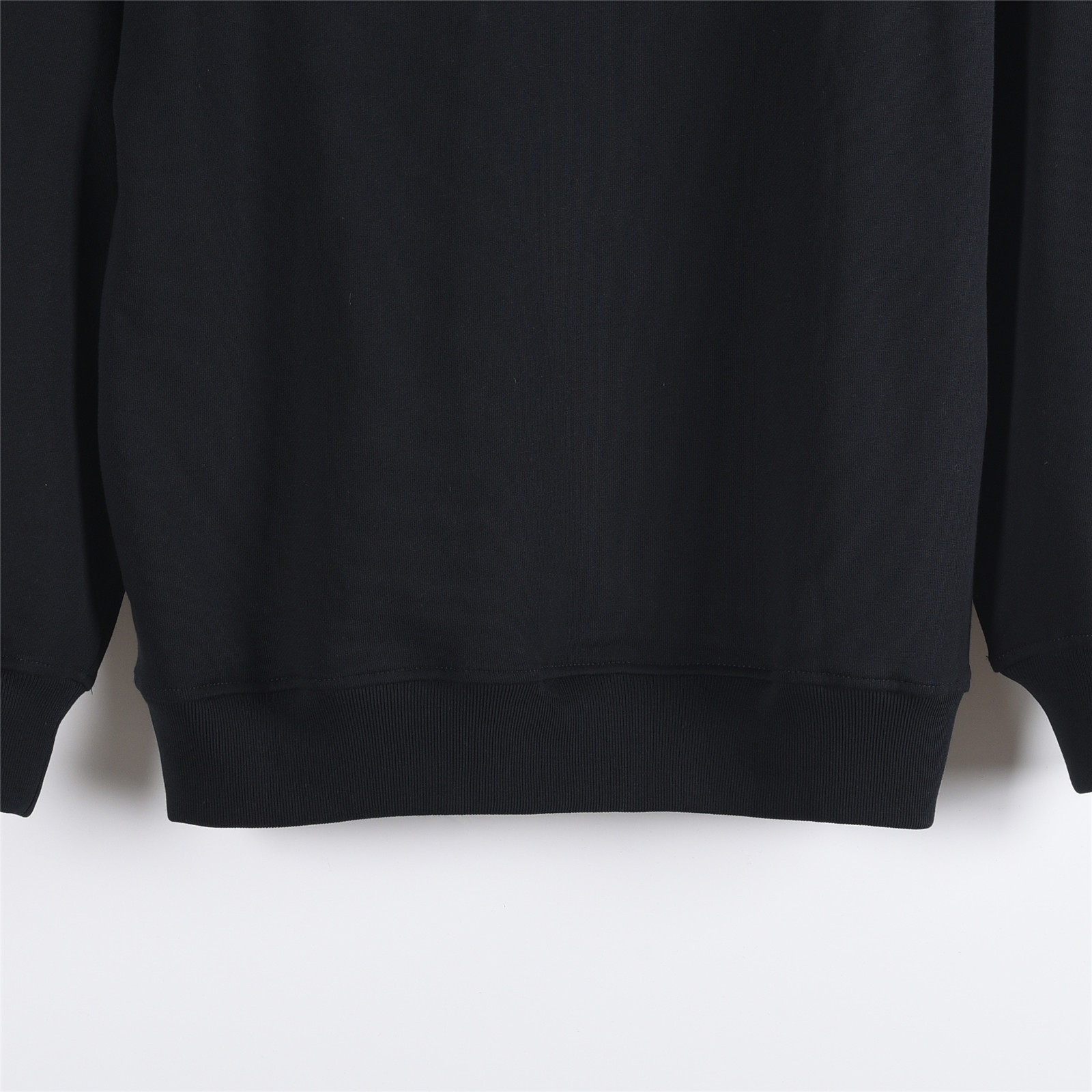 Gucci/古驰 25Fw 简约双G刺绣连帽卫衣 黑色