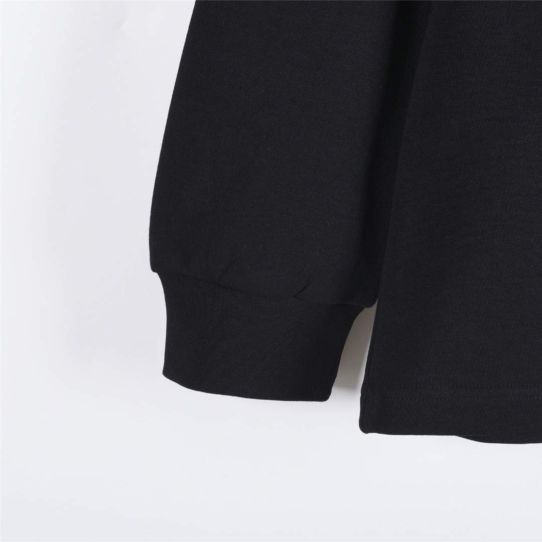 Y-3 /山本耀司 25Fw 字母logo签名刺绣长袖T恤 定织定染 水洗柔滑长绒棉 黑色 白色