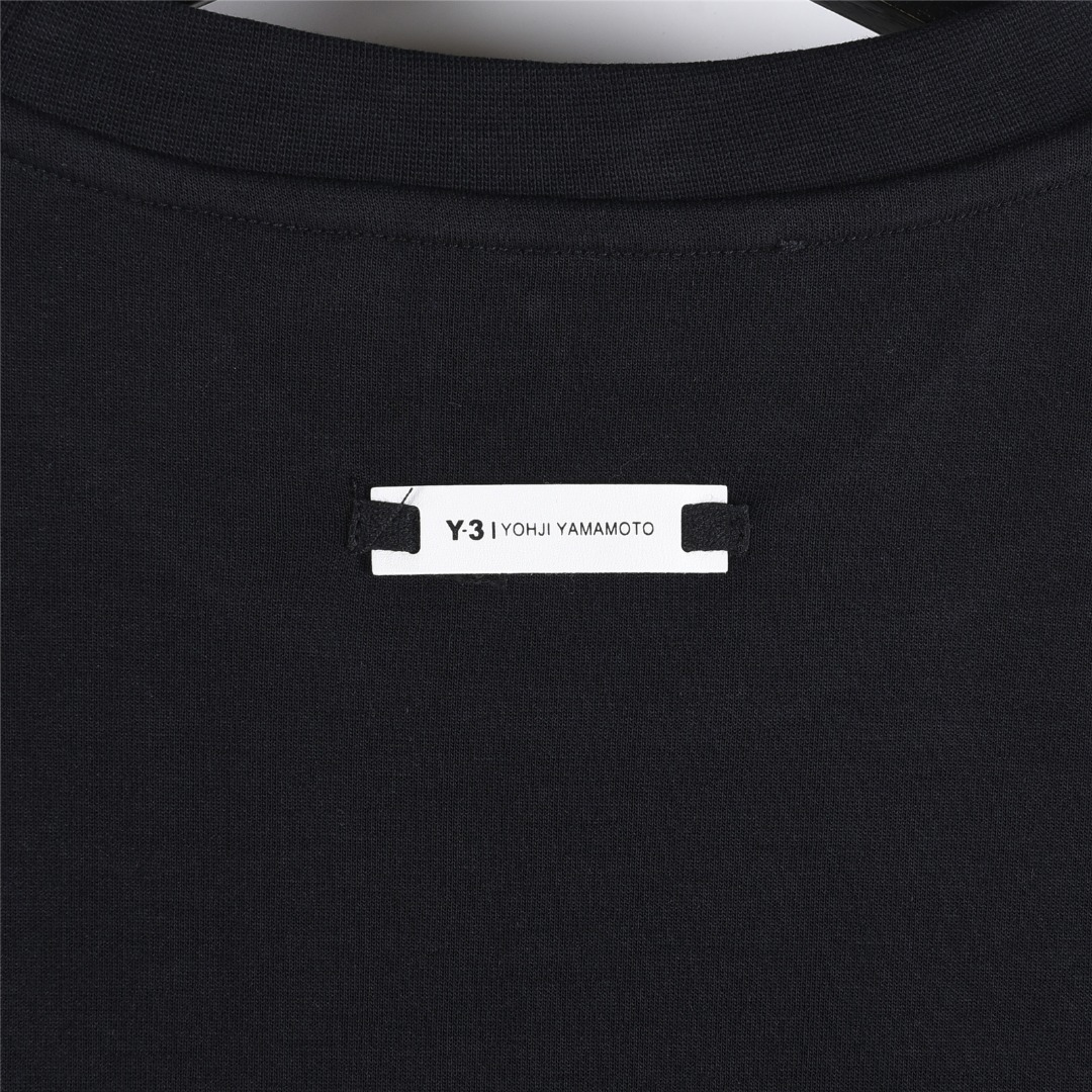 Y-3 /山本耀司 25Fw 字母logo签名刺绣长袖T恤 定织定染 水洗柔滑长绒棉 黑色 白色
