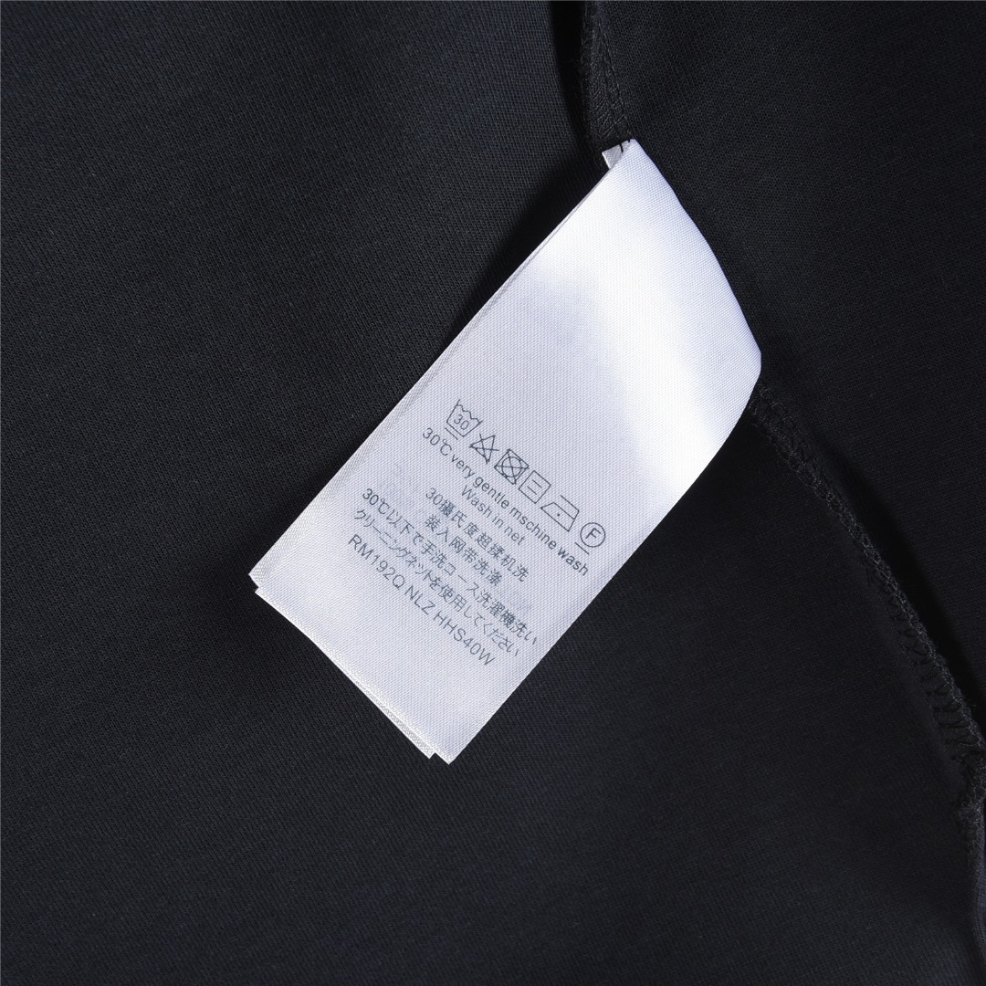 Louis Vuitton/路易威登 25Fw 织锦云朵及后背字母刺绣长袖T恤 黑色 白色