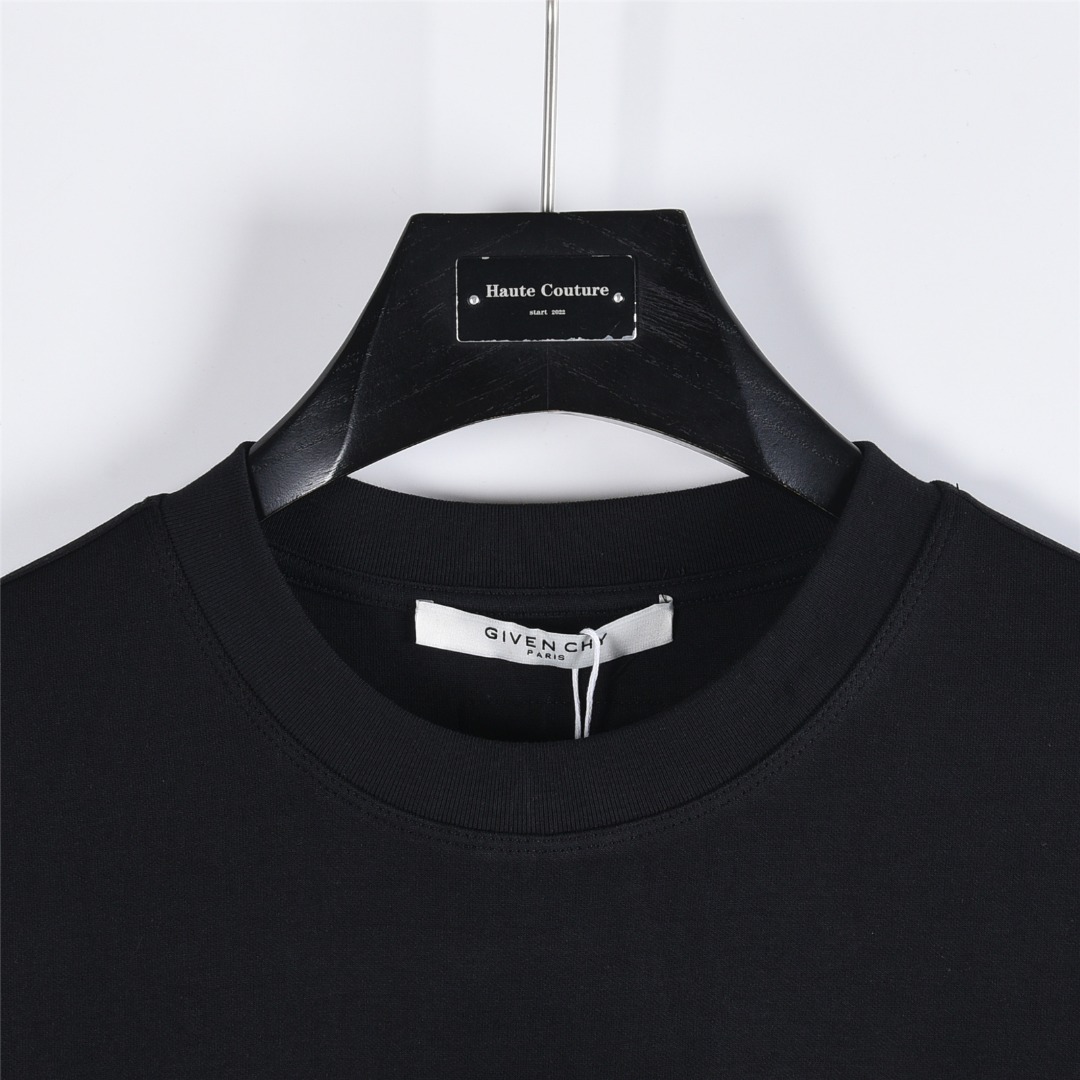 Givenchy/纪梵希 25Fw 宫格logo字母刺绣长袖T恤 黑色 白色