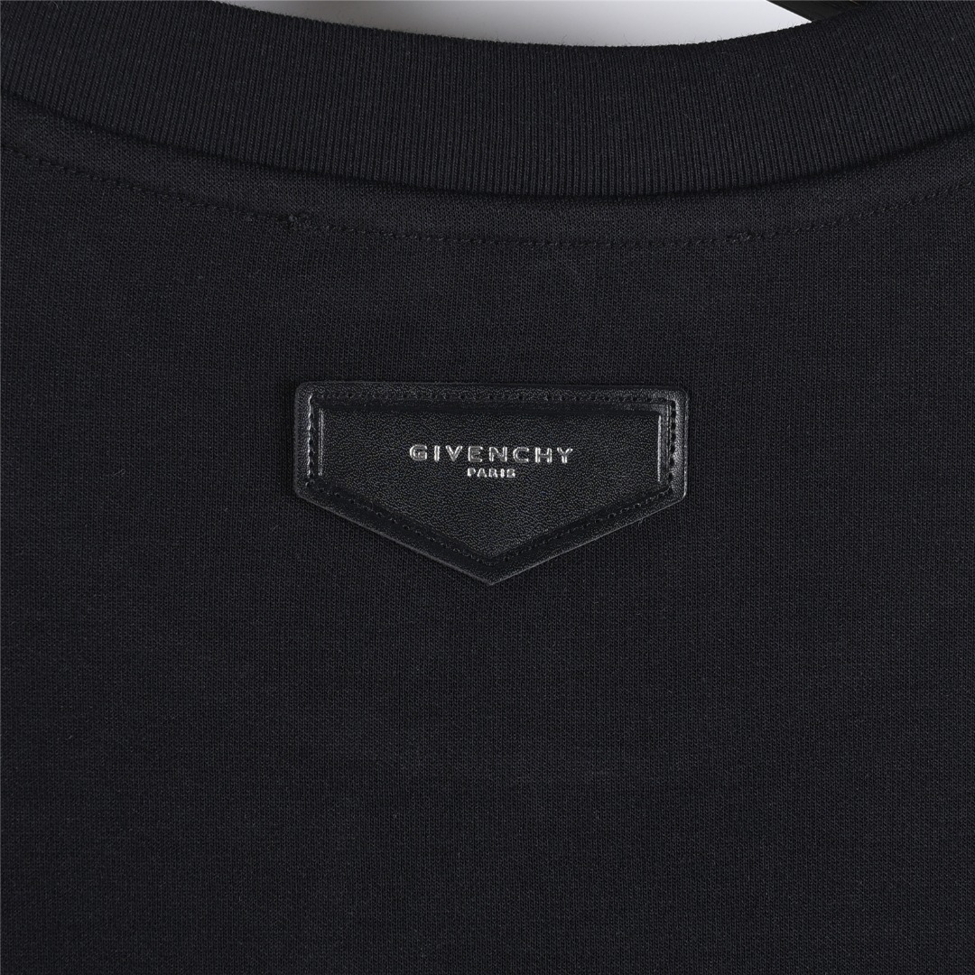 Givenchy/纪梵希 25Fw 宫格logo字母刺绣长袖T恤 黑色 白色