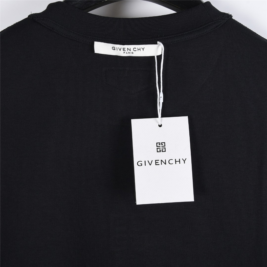 Givenchy/纪梵希 25Fw 宫格logo字母刺绣长袖T恤 黑色 白色