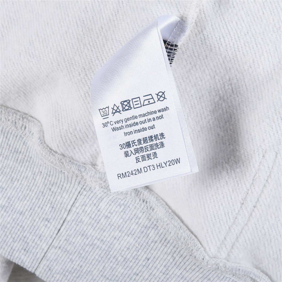 Louis Vuitton/路易威登 25Fw 暗纹老花半身拼接刺绣连帽卫衣
