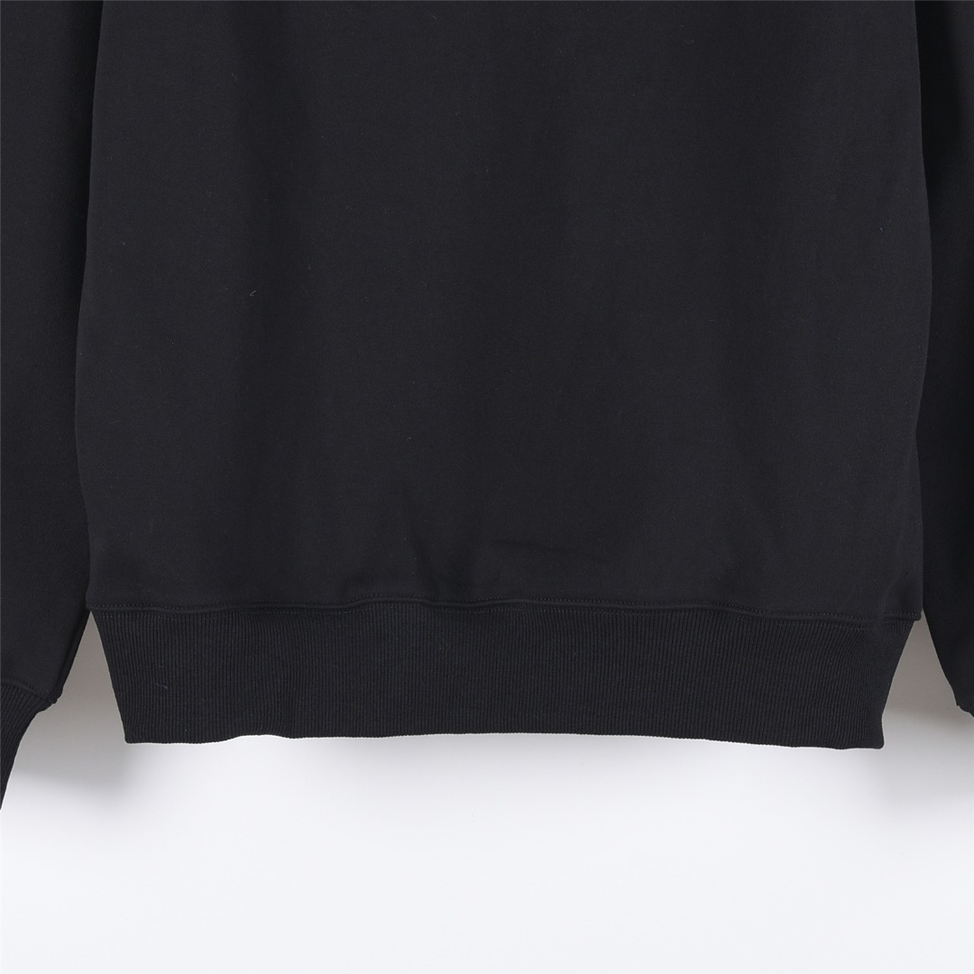 Celine/赛琳 字母logo织带连帽卫衣 黑色 灰色