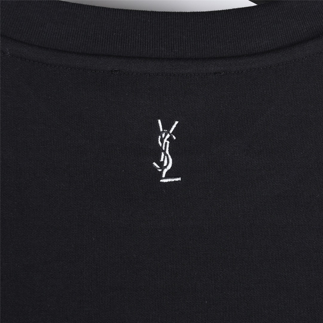 SAINT LAURENT/圣罗兰 25Fw 胸口字母logo刺绣长袖T恤