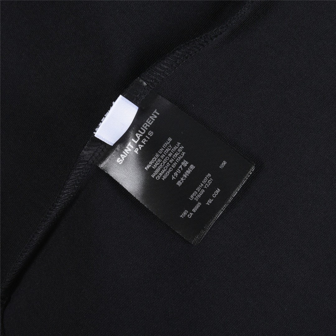 SAINT LAURENT/圣罗兰 25Fw 胸口字母logo刺绣长袖T恤