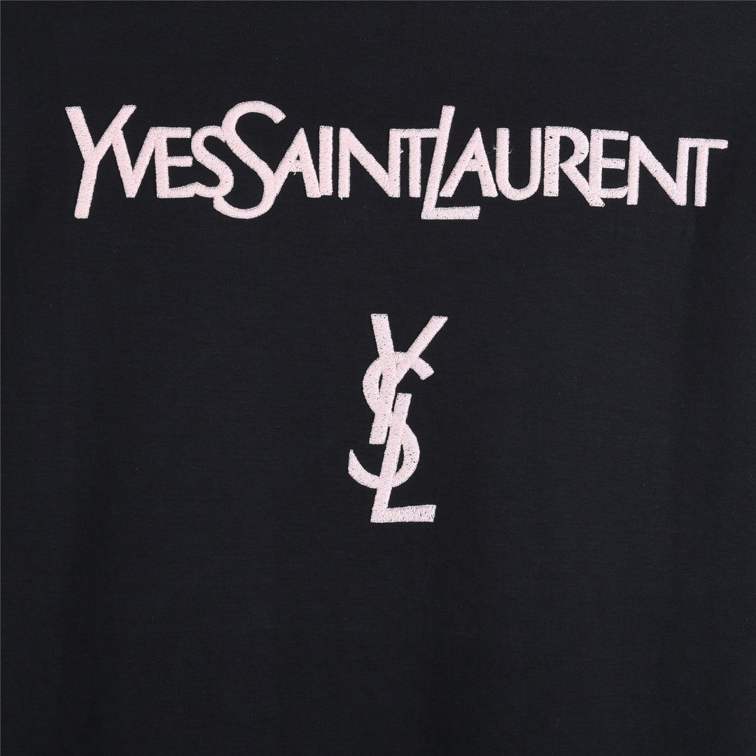 SAINT LAURENT/圣罗兰 25Fw 后背字母logo刺绣长袖T恤