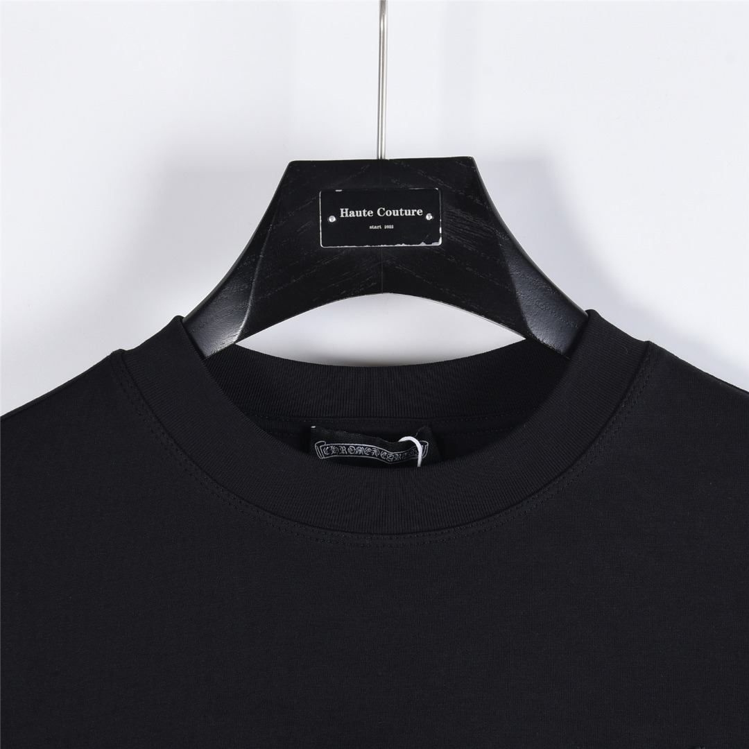 ChromeHearts/克罗心 25Fw 暗纹十字架马蹄立体刺绣长袖T恤