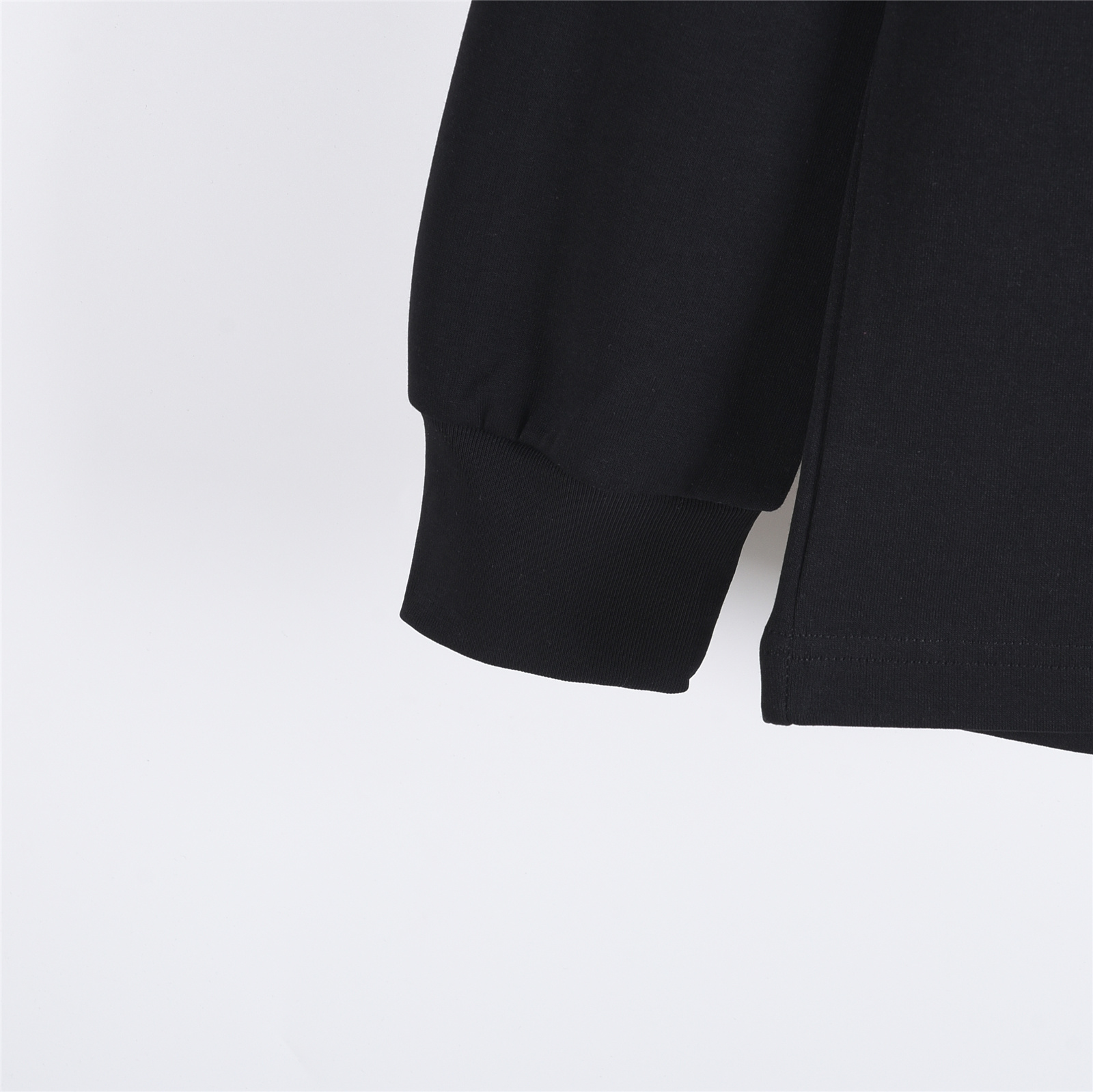 Balenciaga 巴黎世家 25Fw 美纹纸烫银胶带字母长袖T恤 黑银