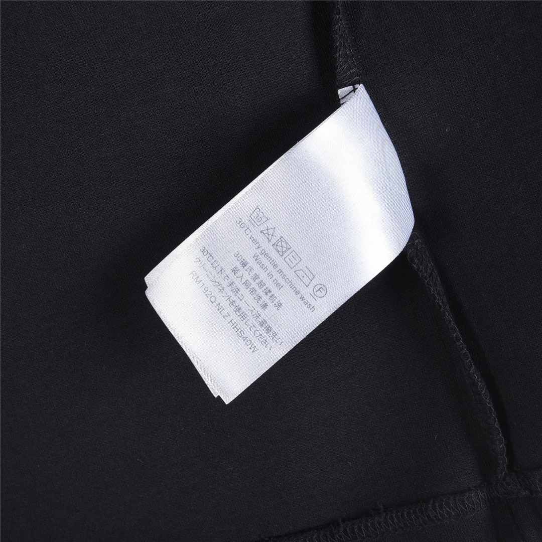 Louis Vuitton/路易威登 25Fw 暗纹编织立体logo字母刺绣长袖T恤 黑色 白色