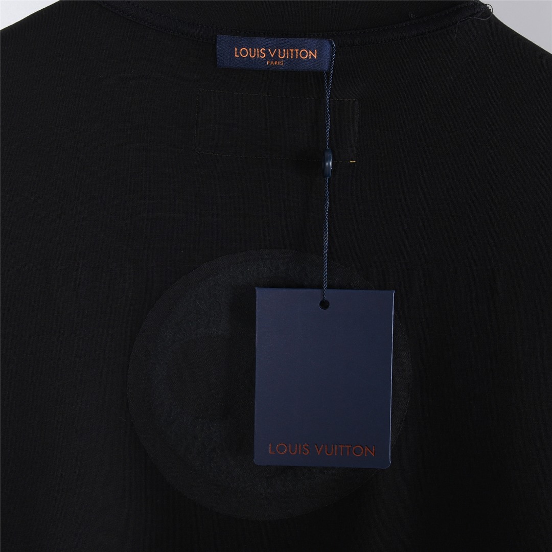 Louis Vuitton/路易威登 25Fw 四叶草及logo字母刺绣长袖T恤 黑色 白色