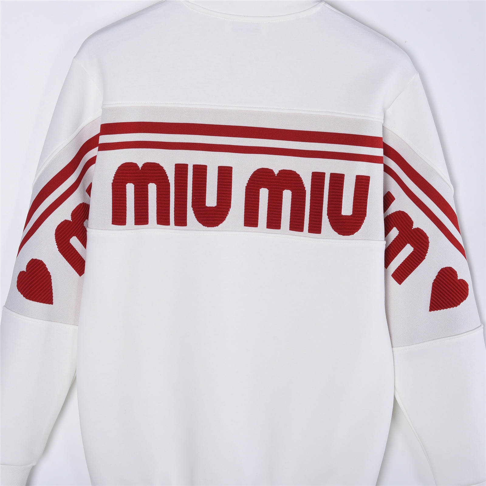 MiuMiu 缪缪 25Fw 后背织带大logo提花拼接卫衣-Chinese UA Cheap High Quatity Brand Clothes Bags handbags Sneakers wholesale wholesaler seller from China Factory suppliers Fashion Clothing Shoes best Quality Beautiful Price MiuMiu 缪缪 25Fw 后背织带大logo提花拼接卫衣
