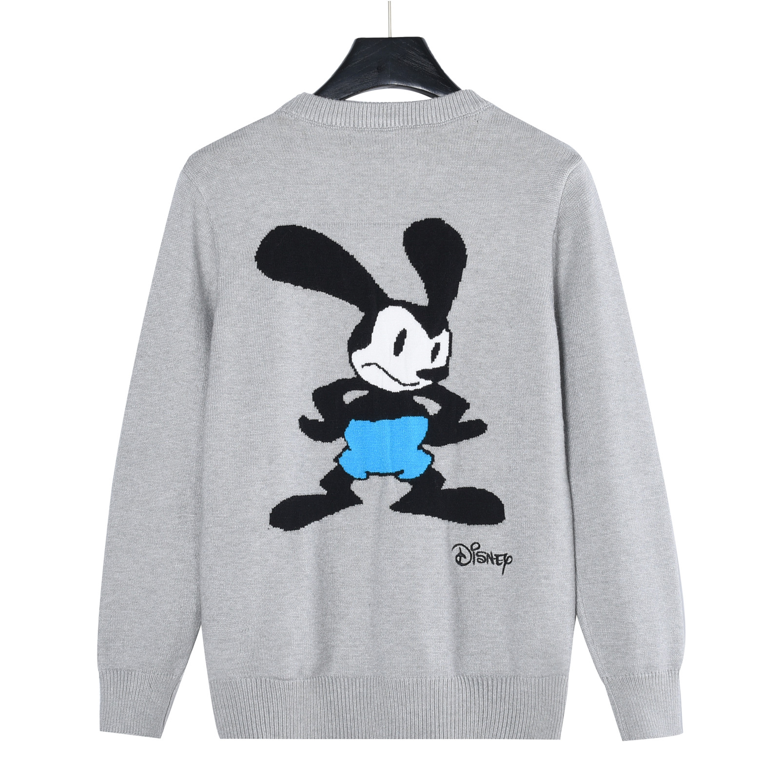 Givenchy纪梵希 x Disney 联名字母米老鼠提花针织圆领毛衣 灰色
