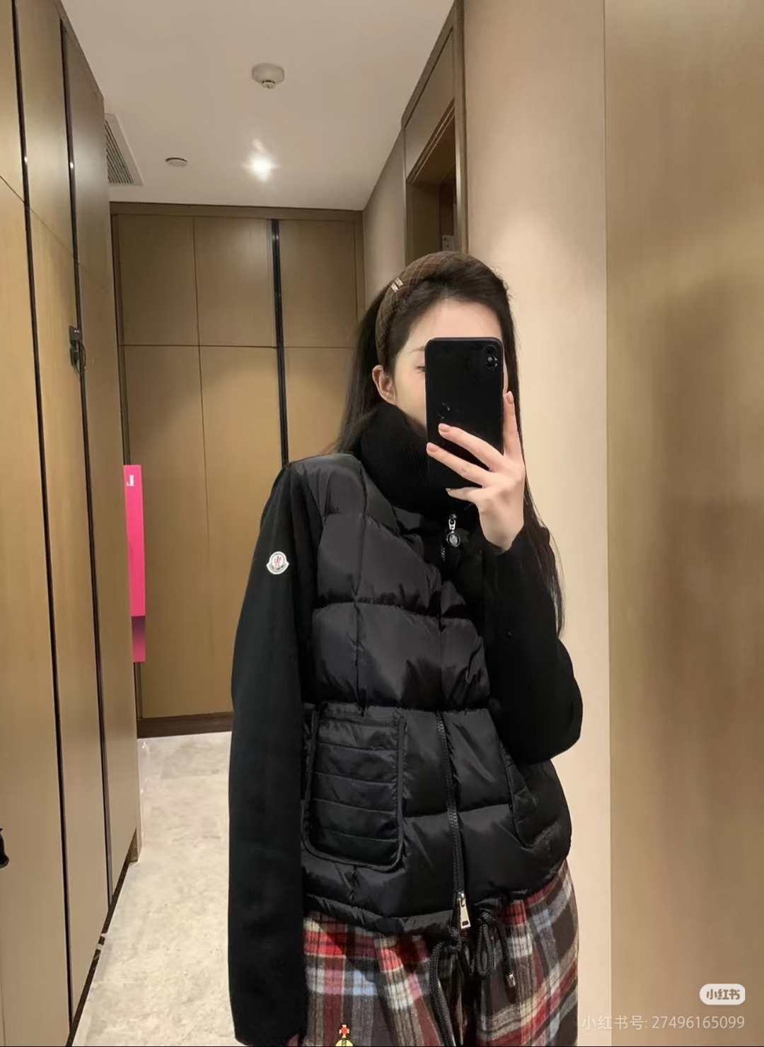 Moncler/蒙口 25Fw Cardigan 针织长袖拼接口袋羽绒服 上身效果#