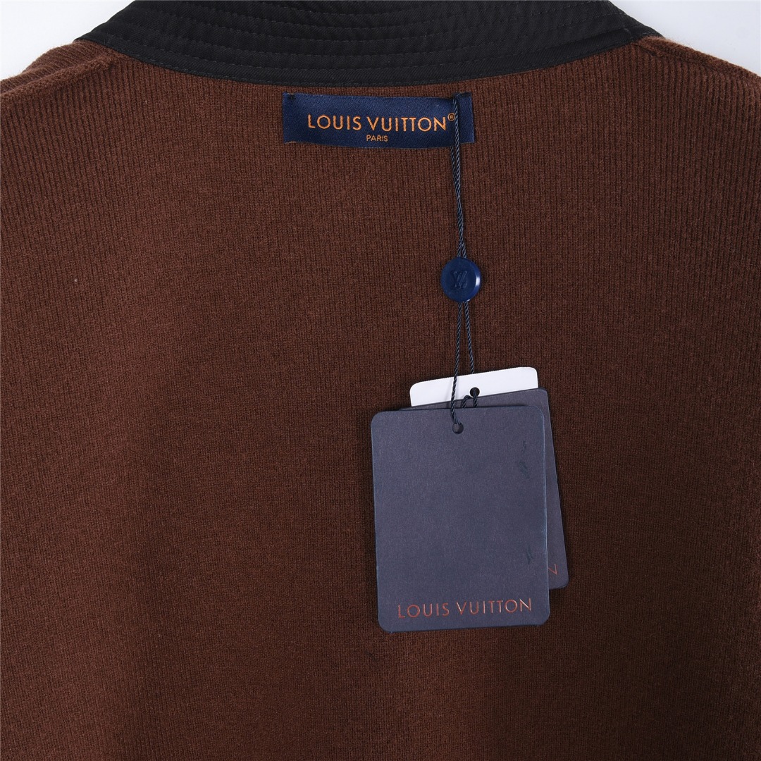Louis Vuitton/路易威登 25Fw 三花反光标识装饰和服领开衫毛衣