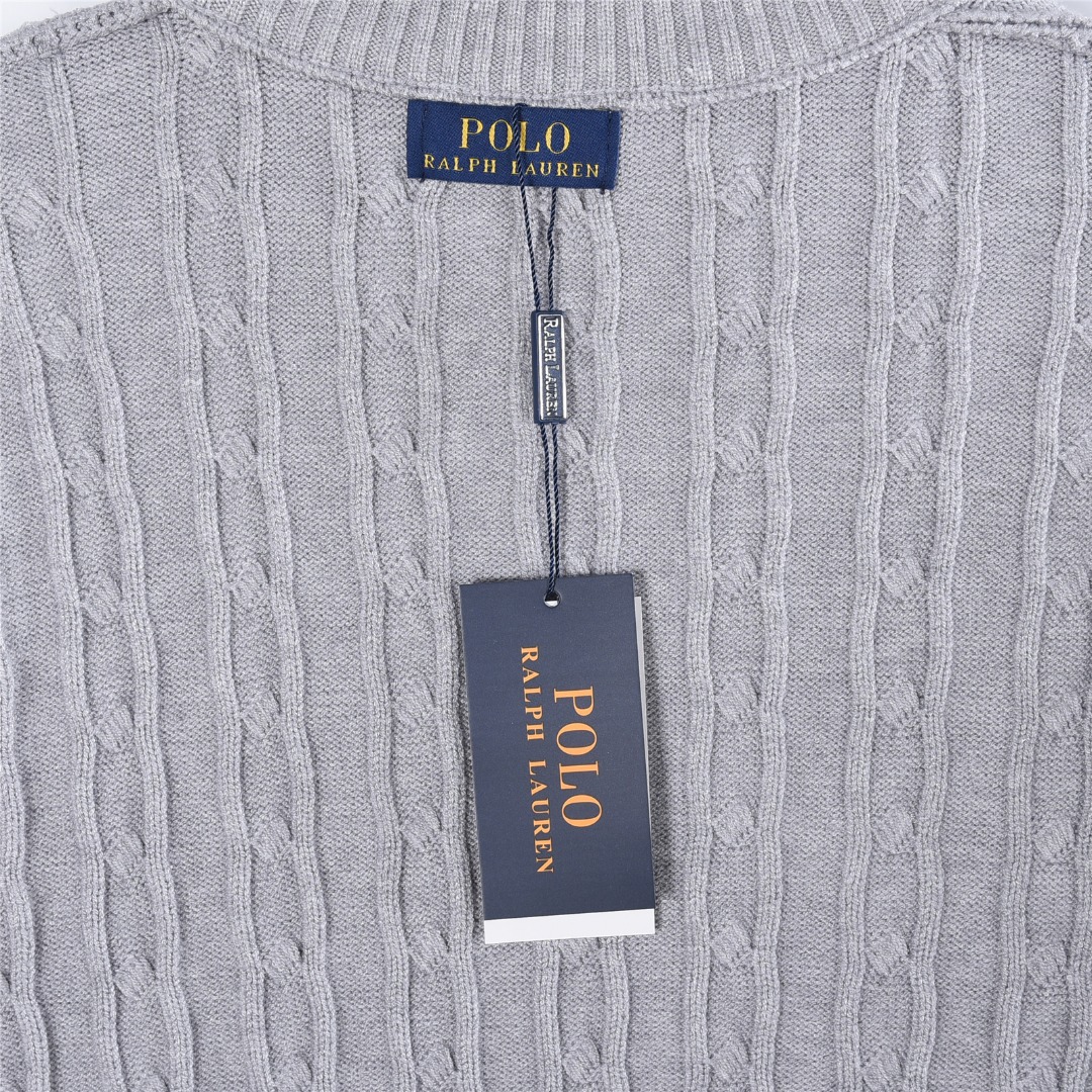 Ralph Lauren/拉夫劳伦 经典绞花半拉链毛衣
