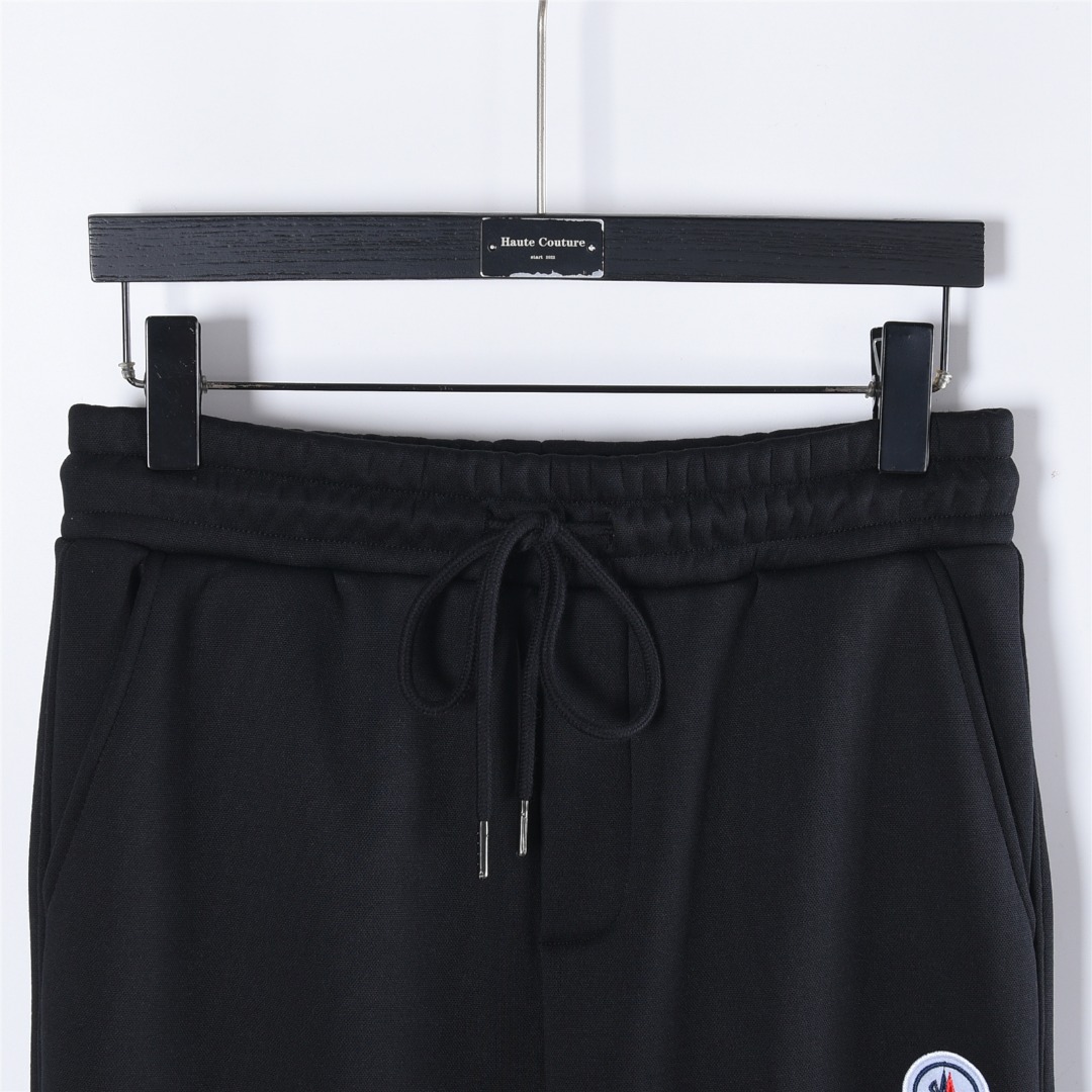 Moncler/蒙口 刺绣小标加绒加厚直筒长裤 黑色 藏青色