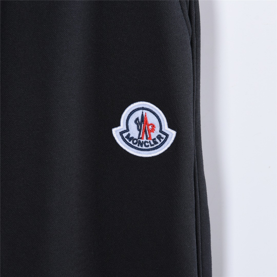 Moncler/蒙口 刺绣小标加绒加厚直筒长裤 黑色 藏青色