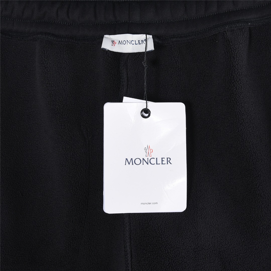 Moncler/蒙口 刺绣小标加绒加厚直筒长裤 黑色 藏青色