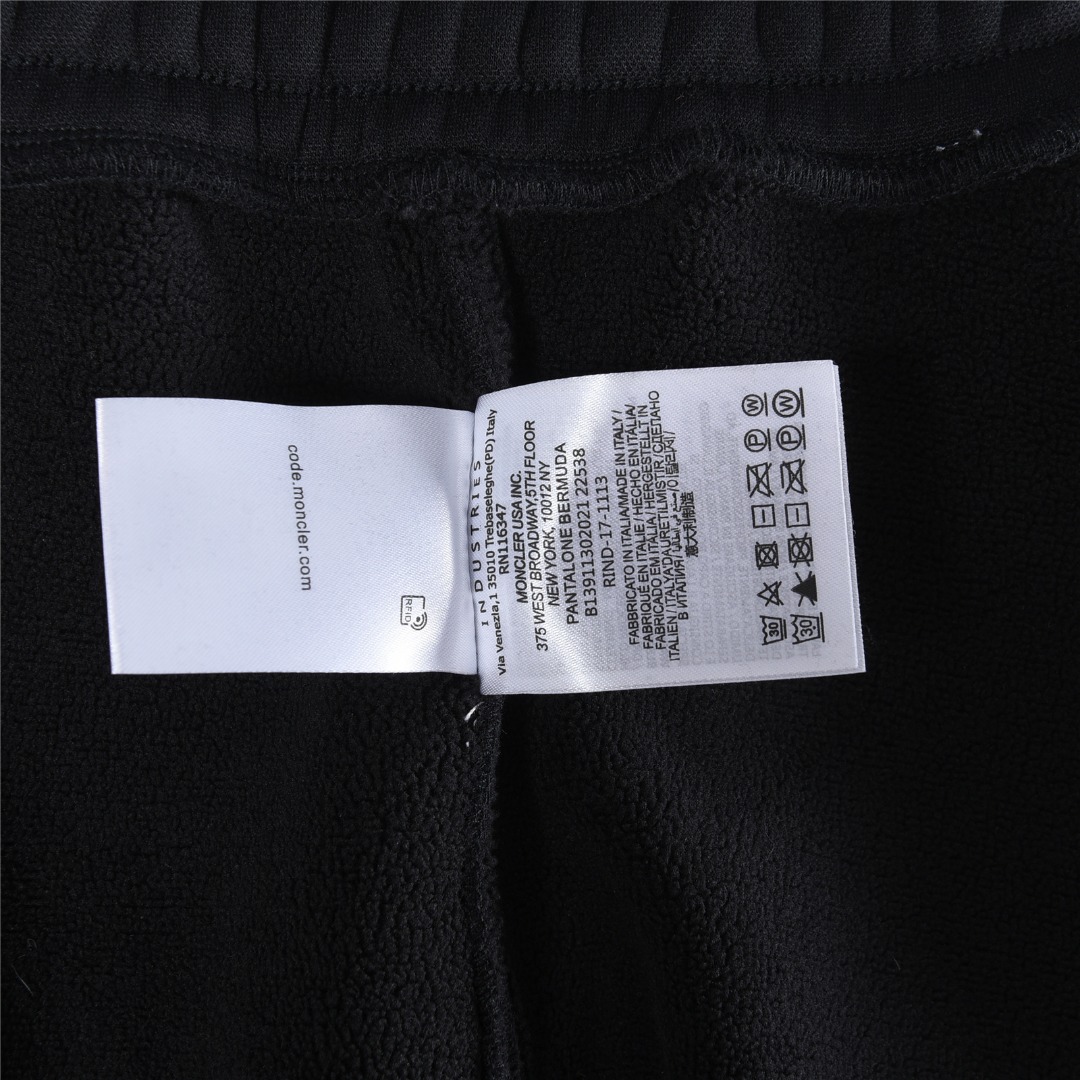 Moncler/蒙口 刺绣小标加绒加厚直筒长裤 黑色 藏青色