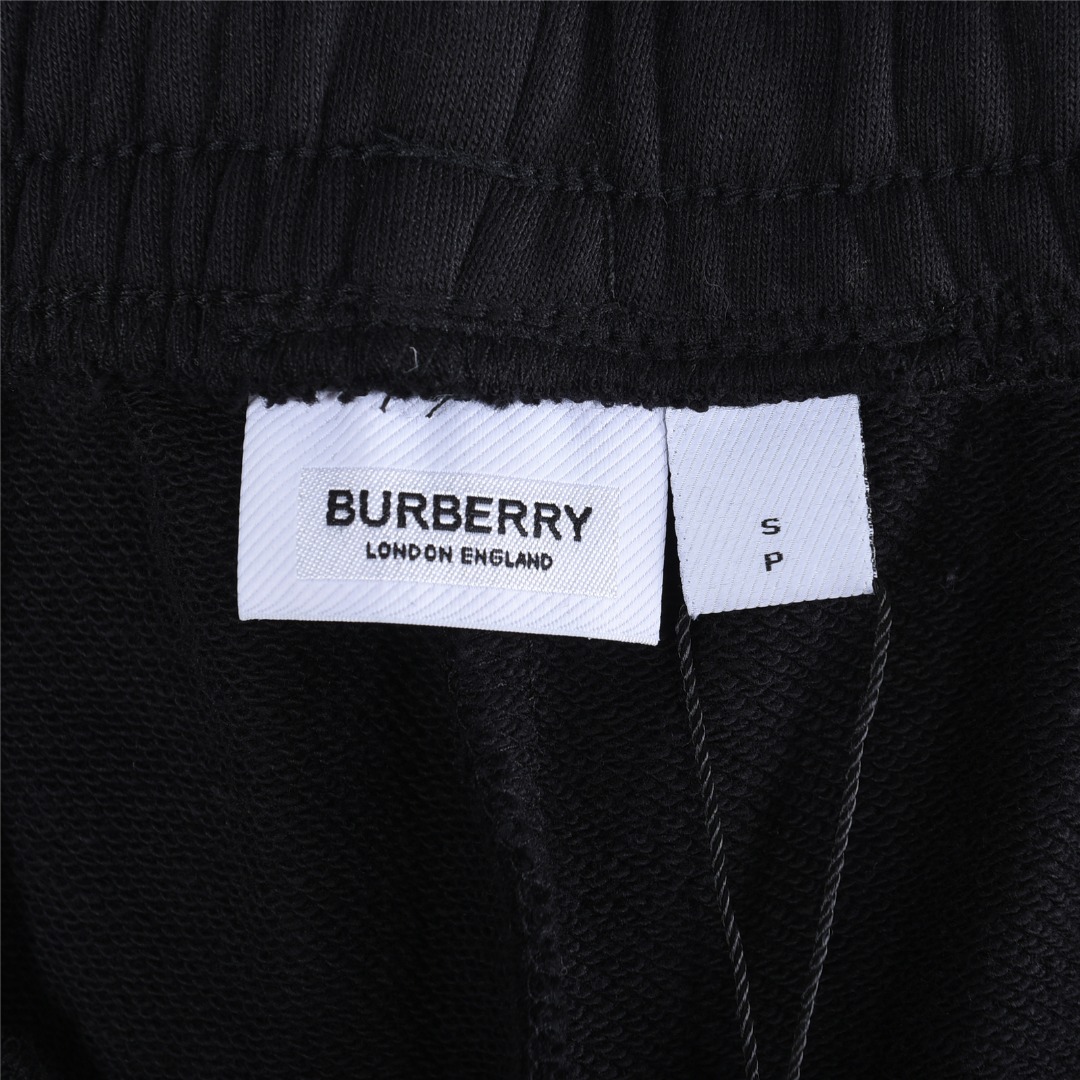 Burberry/巴宝莉 字母及战马Logo刺绣长裤 黑色