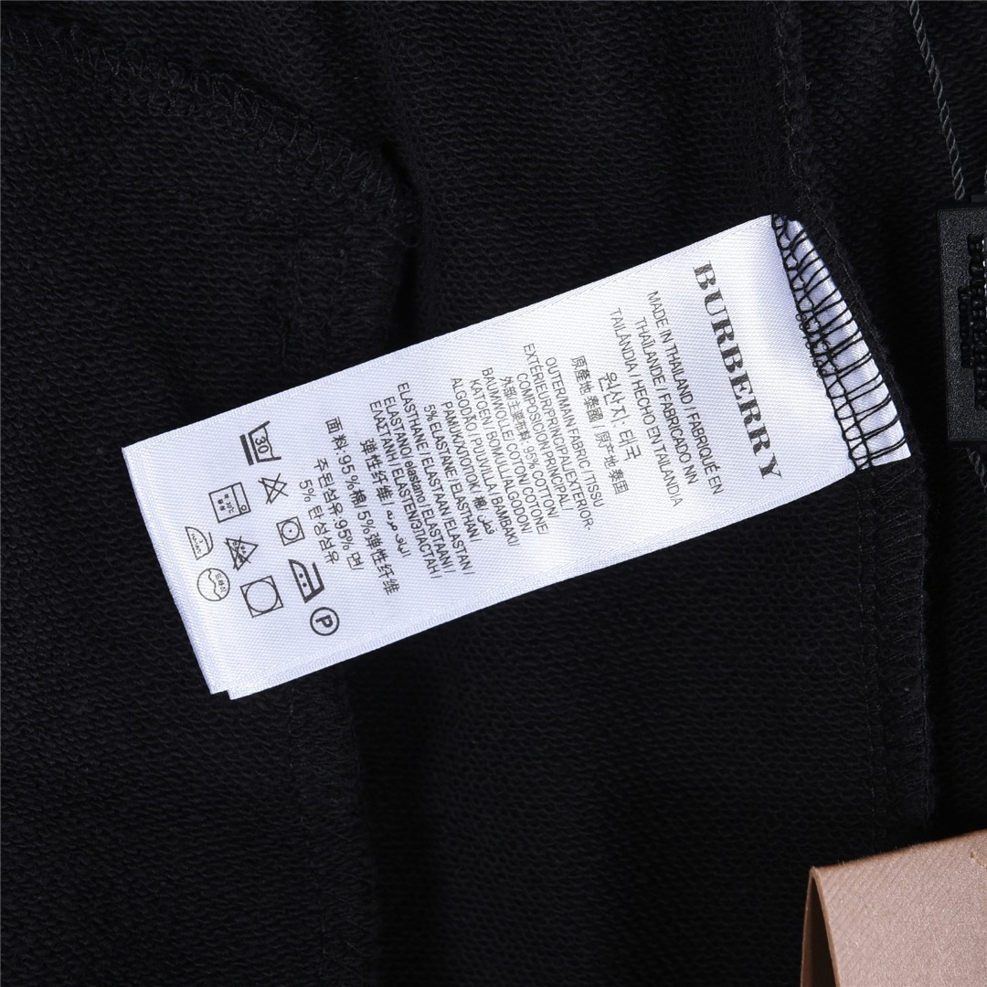 Burberry/巴宝莉 字母及战马Logo刺绣长裤 黑色