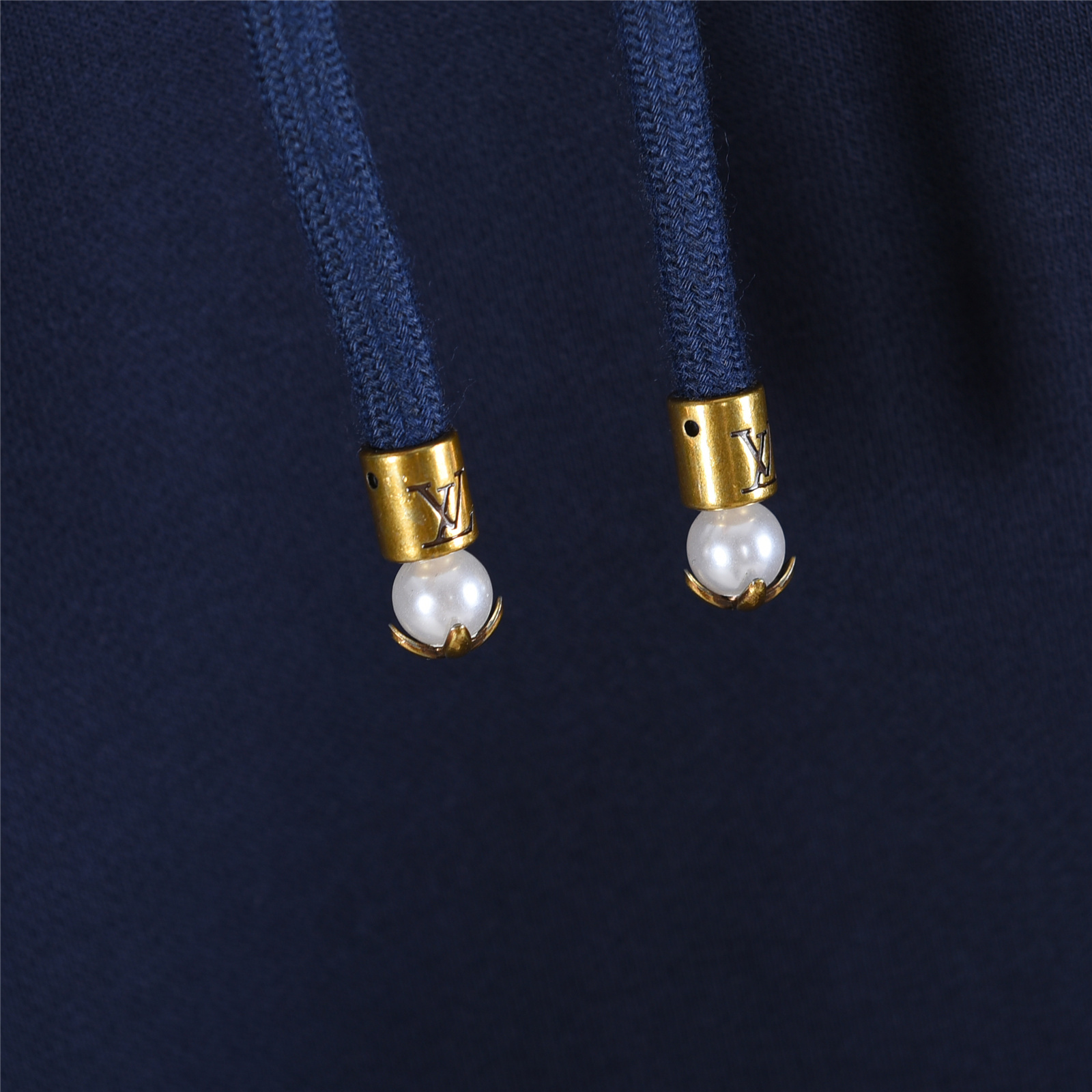 Louis Vuitton/路易威登 25Fw 帆船图案刺绣连帽卫衣藏蓝色