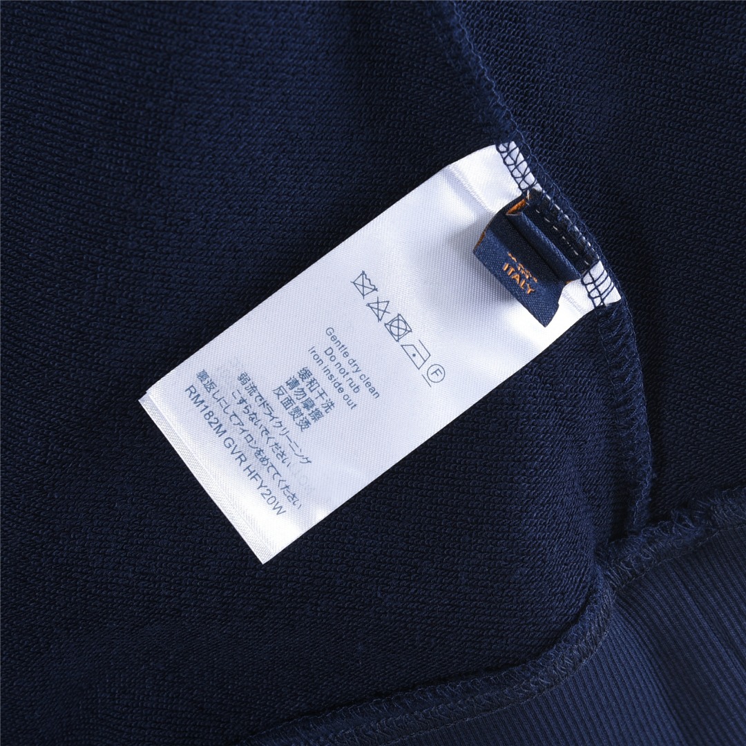 Louis Vuitton/路易威登 25Fw 帆船图案刺绣连帽卫衣藏蓝色