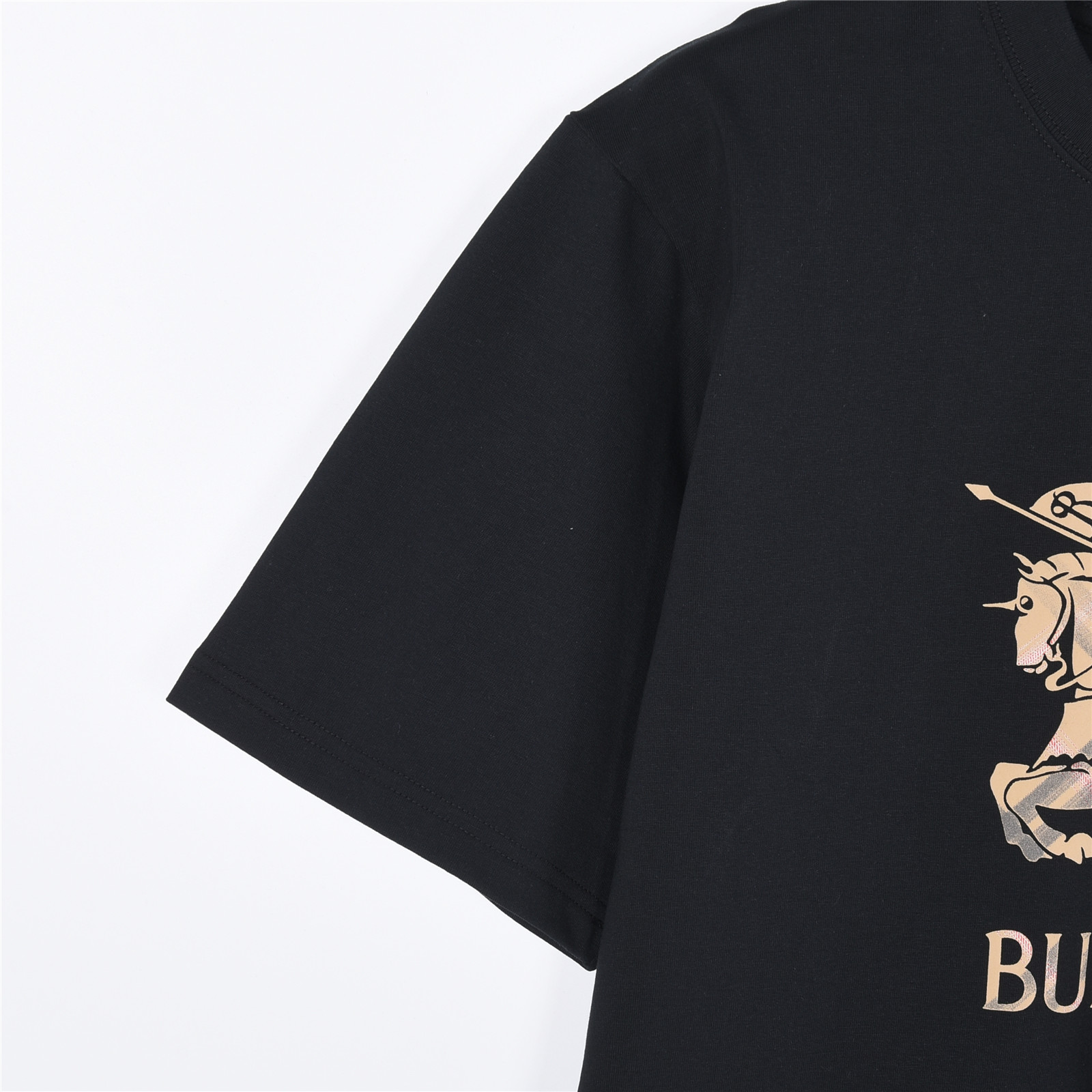 Burberry/巴宝莉 渐变格纹战马骑士徽标印花短袖T恤-Top High Quatity Cheap Sneakers Fashion Clothing Clothes Bags handbags Shoes of all Brand wholesale With The best Quality And Beautiful Price from China Factory Chinese suppliers wholesaler seller Burberry/巴宝莉 渐变格纹战马骑士徽标印花短袖T恤