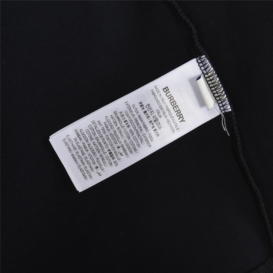 Burberry/巴宝莉 翻盖格纹口袋战马刺绣短袖T恤 白色 黑色-莆田鞋,莆田鞋货源,高仿鞋,高仿鞋货源,安福档口,莆田高仿鞋,莆田鞋批发,高仿鞋批发,莆田高仿运动鞋,高仿运动鞋,莆田运动鞋 Burberry/巴宝莉 翻盖格纹口袋战马刺绣短袖T恤 白色 黑色