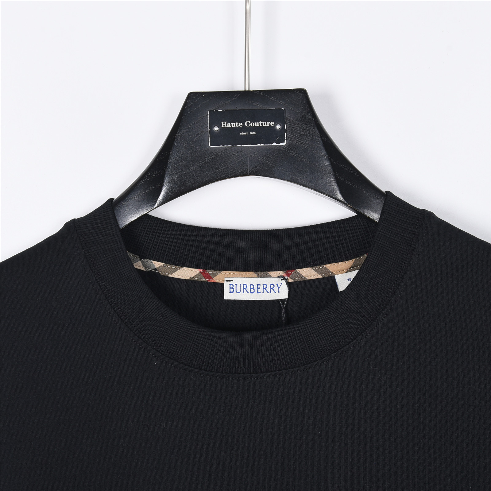 Burberry/巴宝莉 格纹饰边战马刺绣短袖T恤 白色 黑色-Top High Quatity Cheap Sneakers Fashion Clothing Clothes Bags handbags Shoes of all Brand wholesale With The best Quality And Beautiful Price from China Factory Chinese suppliers wholesaler seller Burberry/巴宝莉 格纹饰边战马刺绣短袖T恤 白色 黑色
