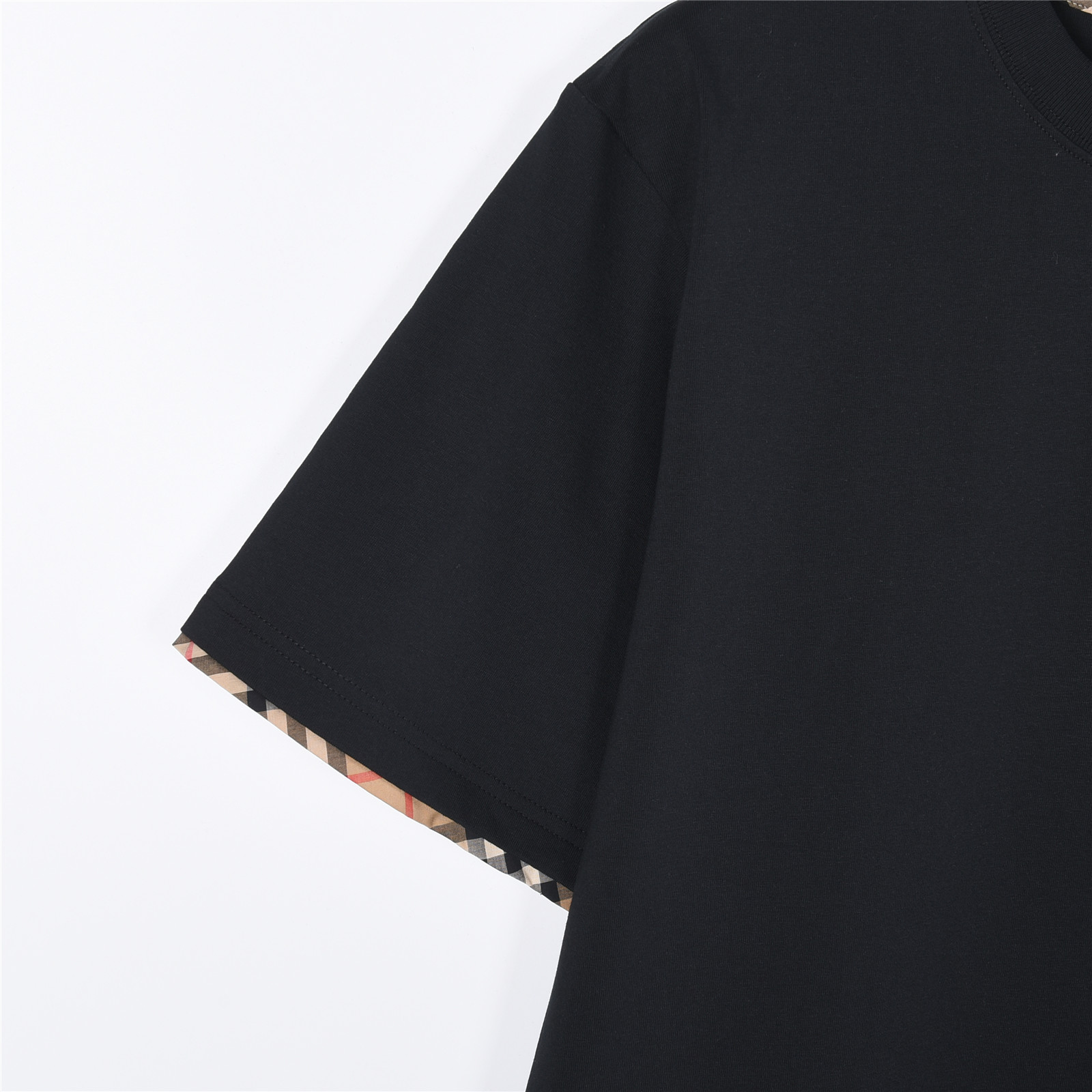 Burberry/巴宝莉 格纹饰边战马刺绣短袖T恤 白色 黑色-Top High Quatity Cheap Sneakers Fashion Clothing Clothes Bags handbags Shoes of all Brand wholesale With The best Quality And Beautiful Price from China Factory Chinese suppliers wholesaler seller Burberry/巴宝莉 格纹饰边战马刺绣短袖T恤 白色 黑色