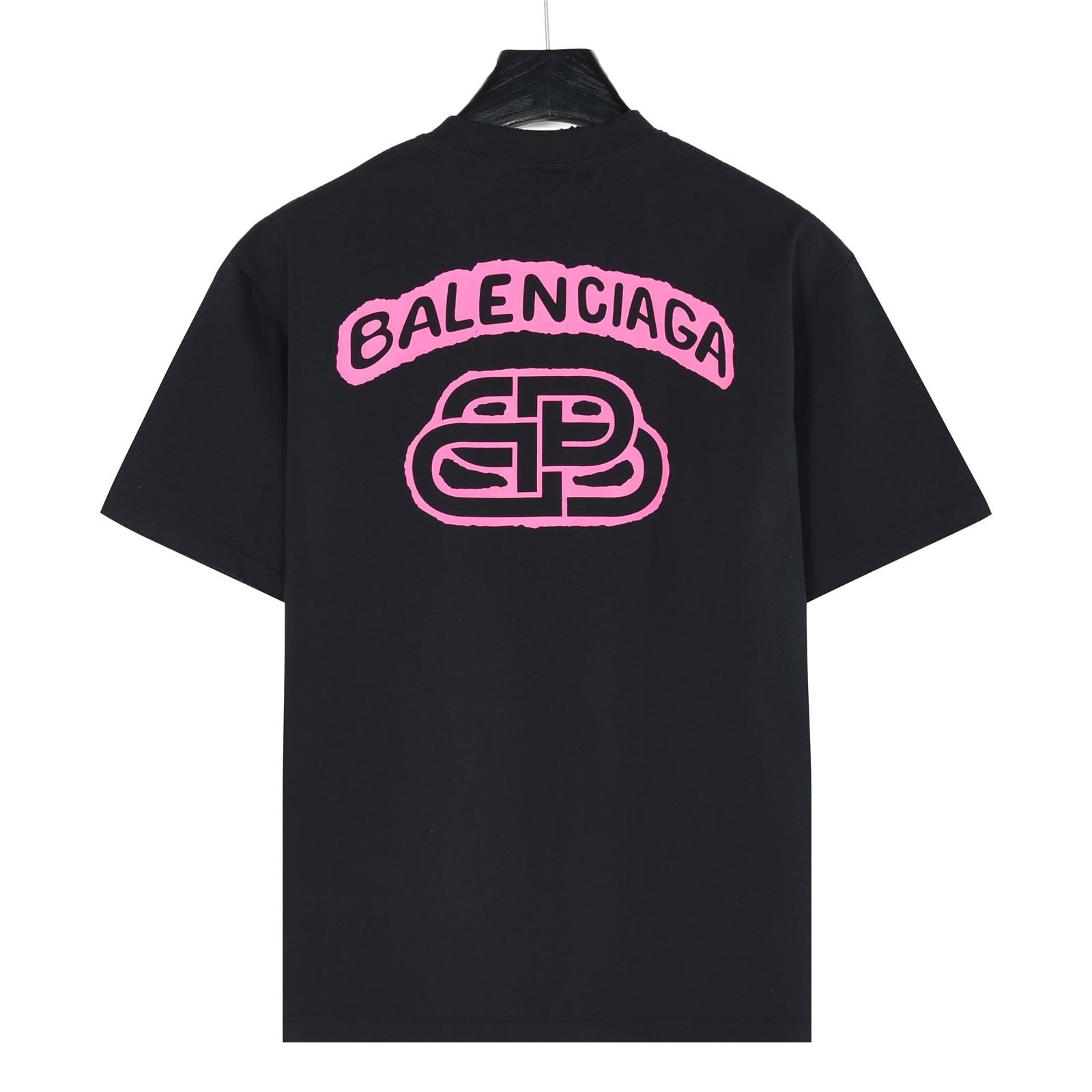 Balenciaga/巴黎世家 锁扣字母涂鸦印花破洞短袖T恤-莆田鞋,莆田鞋货源,高仿鞋,高仿鞋货源,安福档口,莆田高仿鞋,莆田鞋批发,高仿鞋批发,莆田高仿运动鞋,高仿运动鞋,莆田运动鞋 Balenciaga/巴黎世家 锁扣字母涂鸦印花破洞短袖T恤