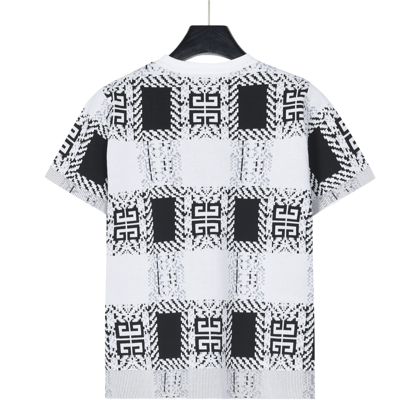 GIVENCHY/纪梵希 满幅宫格提花针织短袖T恤-Top High Quatity Cheap Sneakers Fashion Clothing Clothes Bags handbags Shoes of all Brand wholesale With The best Quality And Beautiful Price from China Factory Chinese suppliers wholesaler seller GIVENCHY/纪梵希 满幅宫格提花针织短袖T恤