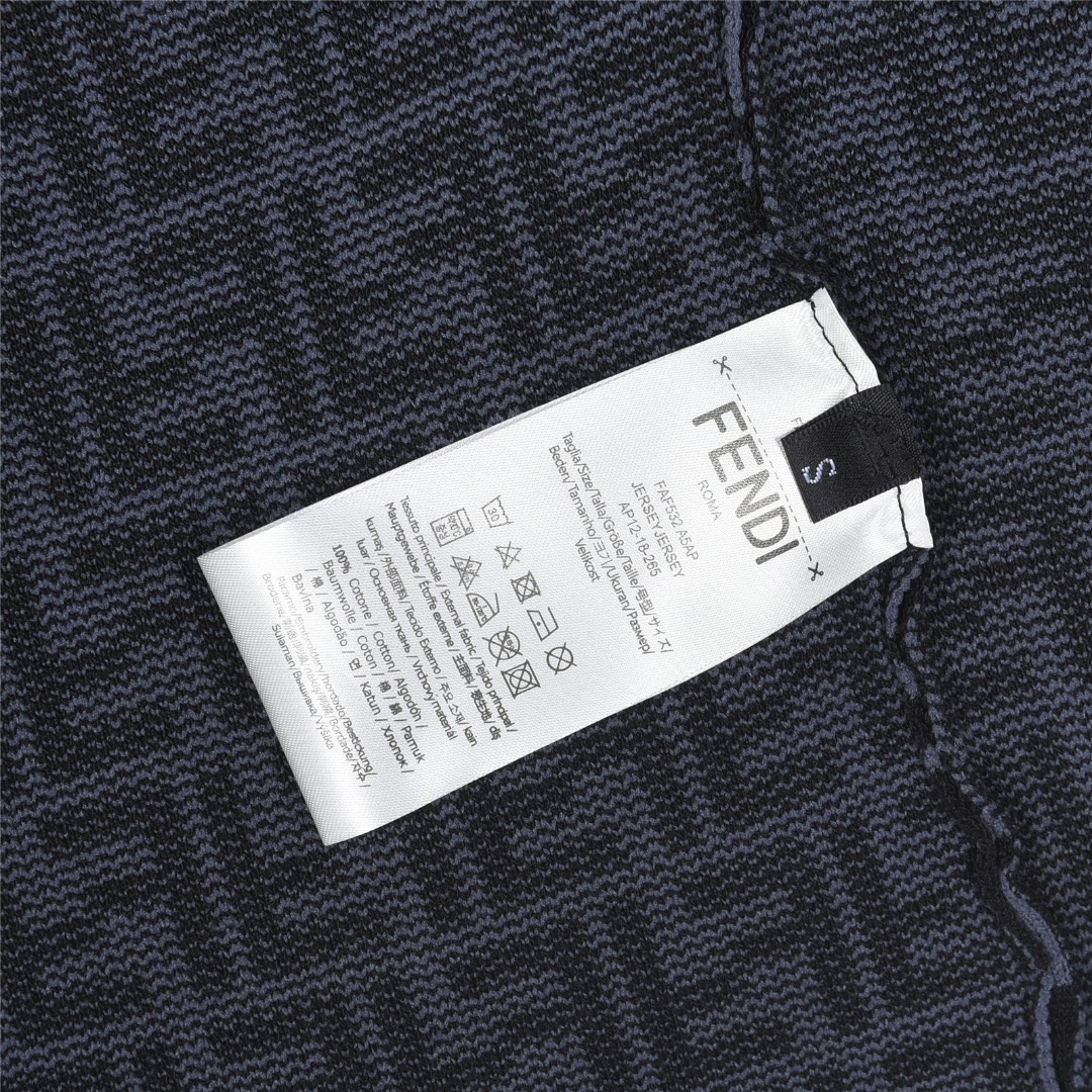 Fendi/芬迪 FF提花满印针织短袖T恤 藏青-Chinese UA Cheap High Quatity Brand Clothes Bags handbags Sneakers wholesale wholesaler seller from China Factory suppliers Fashion Clothing Shoes best Quality Beautiful Price Fendi/芬迪 FF提花满印针织短袖T恤 藏青