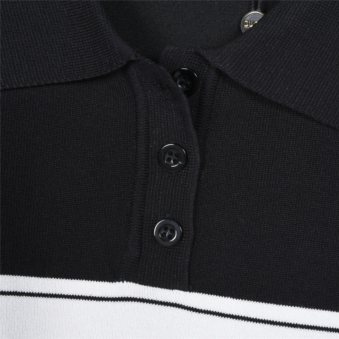 Gucci/古驰 条纹字母提花短袖针织Polo衫-Top High Quatity Cheap Sneakers Fashion Clothing Clothes Bags handbags Shoes of all Brand wholesale With The best Quality And Beautiful Price from China Factory Chinese suppliers wholesaler seller Gucci/古驰 条纹字母提花短袖针织Polo衫
